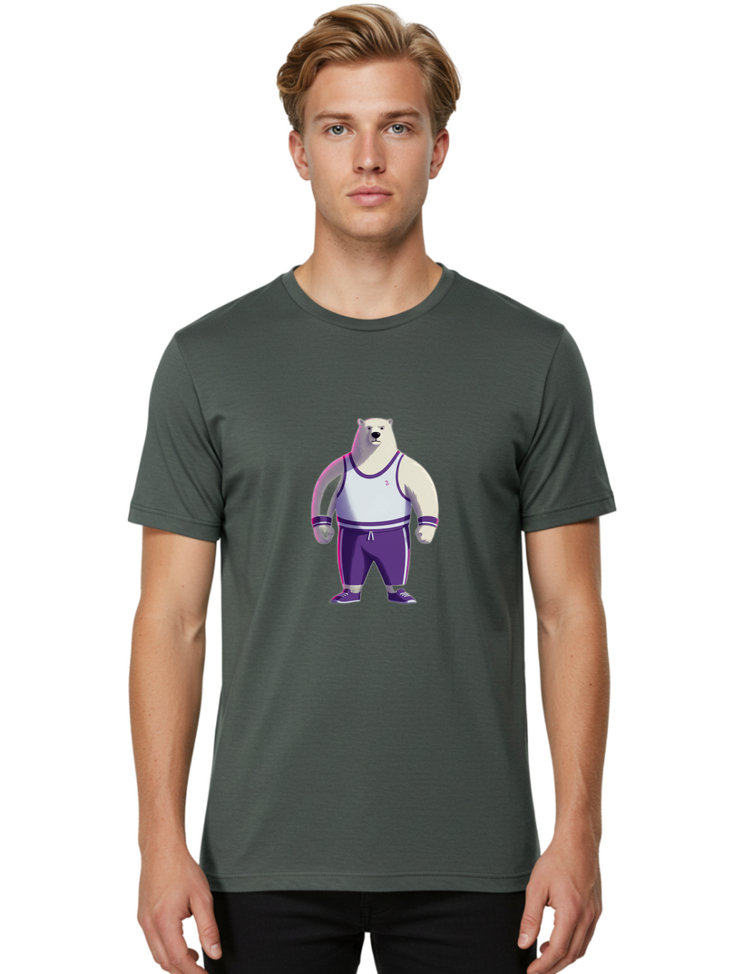 Polar-Bear-Athlete Men'S Graphic Tee, 100% Cotton, Comfortable Casual Summer Wear, Machine Washable, Vintage Camera, Old Camera, Antique Camera, Black Camera, Classic Photography, Photography Equipment, Nostalgic Device, Film Camera, Baf390