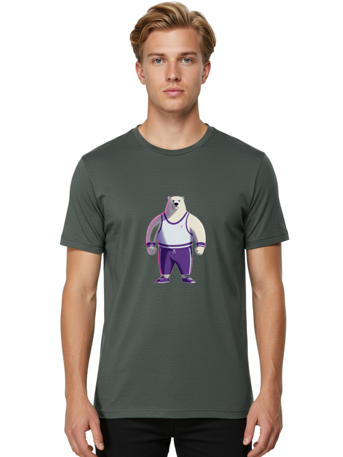Polar-Bear-Athlete Men'S Graphic Tee, 100% Cotton, Comfortable Casual Summer Wear, Machine Washable, Vintage Camera, Old Camera, Antique Camera, Black Camera, Classic Photography, Photography Equipment, Nostalgic Device, Film Camera, Baf390
