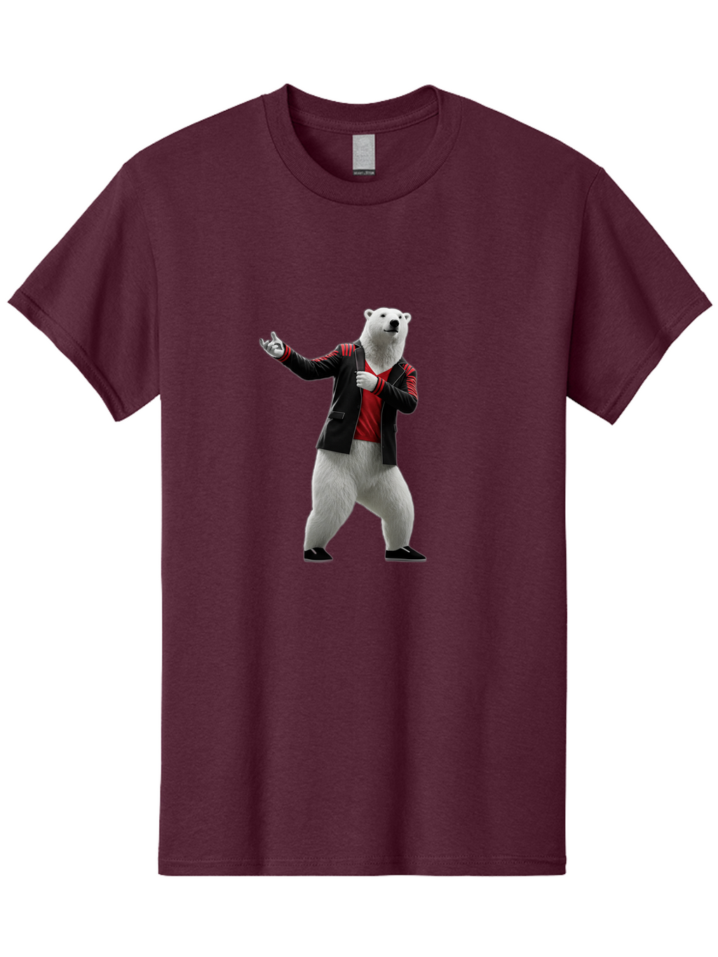 Polar-Bear-In-Jacket Men'S Graphic Tee, 100% Cotton, Comfortable Casual Summer Wear, Machine Washable, Vintage Camera, Old Camera, Antique Camera, Black Camera, Classic Photography, Photography Equipment, Nostalgic Device, Film Camera, Baf400