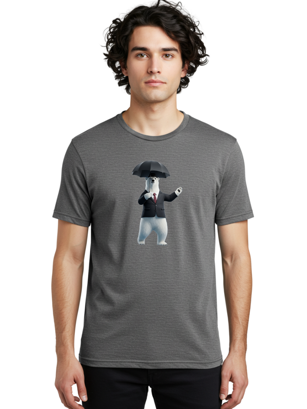 Polar-Bear-In-Suit Men'S Graphic Tee, 100% Cotton, Comfortable Casual Summer Wear, Machine Washable, Vintage Camera, Old Camera, Antique Camera, Black Camera, Classic Photography, Photography Equipment, Nostalgic Device, Film Camera, Baf402