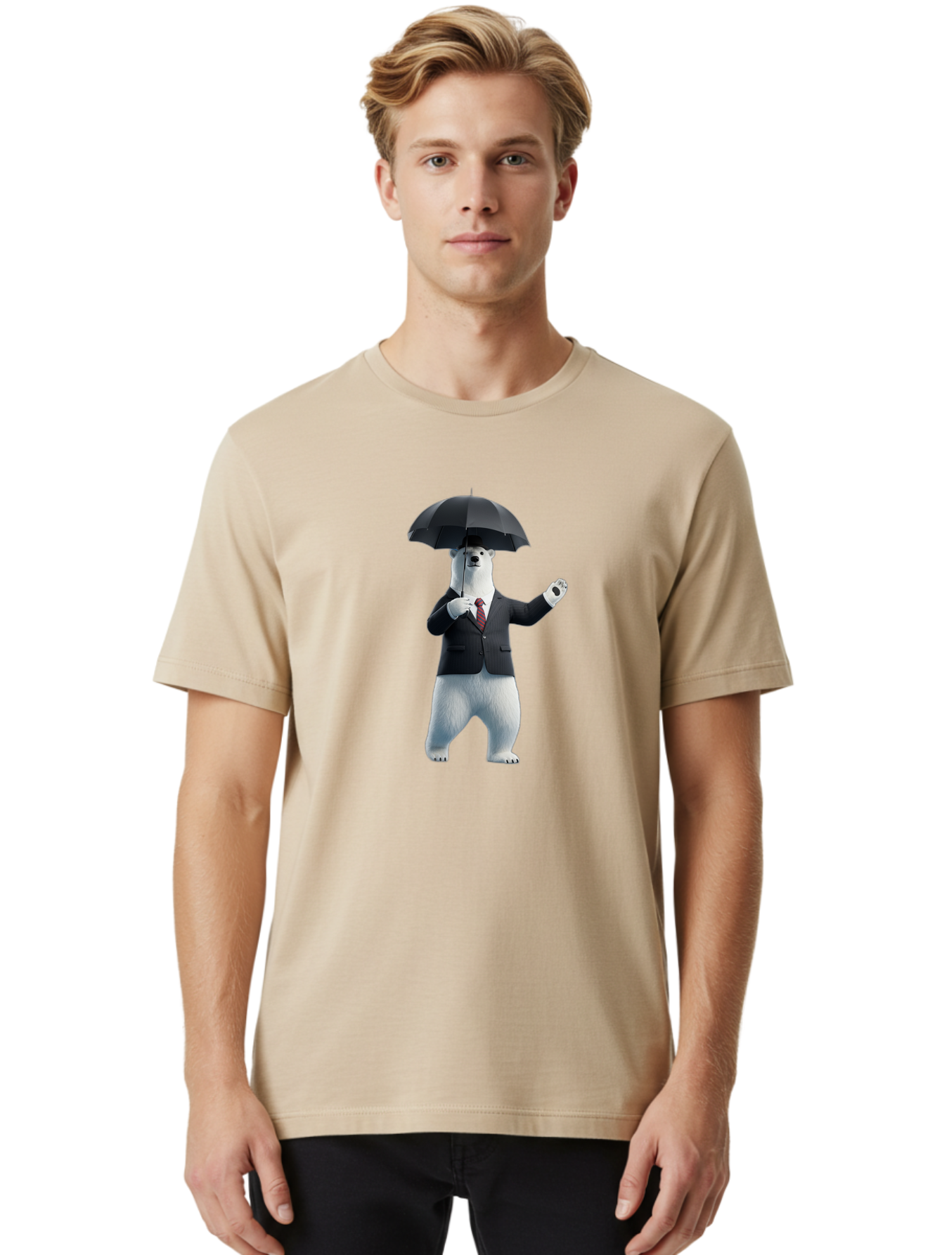 Polar-Bear-In-Suit Men'S Graphic Tee, 100% Cotton, Comfortable Casual Summer Wear, Machine Washable, Vintage Camera, Old Camera, Antique Camera, Black Camera, Classic Photography, Photography Equipment, Nostalgic Device, Film Camera, Baf402
