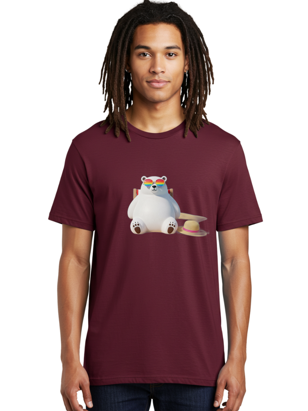 Polar-Bear-In-Sunglasses Men'S Graphic Tee, 100% Cotton, Comfortable Casual Summer Wear, Machine Washable, Vintage Camera, Old Camera, Antique Camera, Black Camera, Classic Photography, Photography Equipment, Nostalgic Device, Film Camera, Baf403