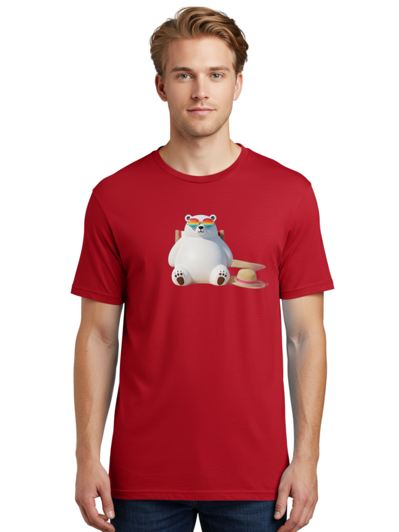 Polar-Bear-In-Sunglasses Men'S Graphic Tee, 100% Cotton, Comfortable Casual Summer Wear, Machine Washable, Vintage Camera, Old Camera, Antique Camera, Black Camera, Classic Photography, Photography Equipment, Nostalgic Device, Film Camera, Baf403