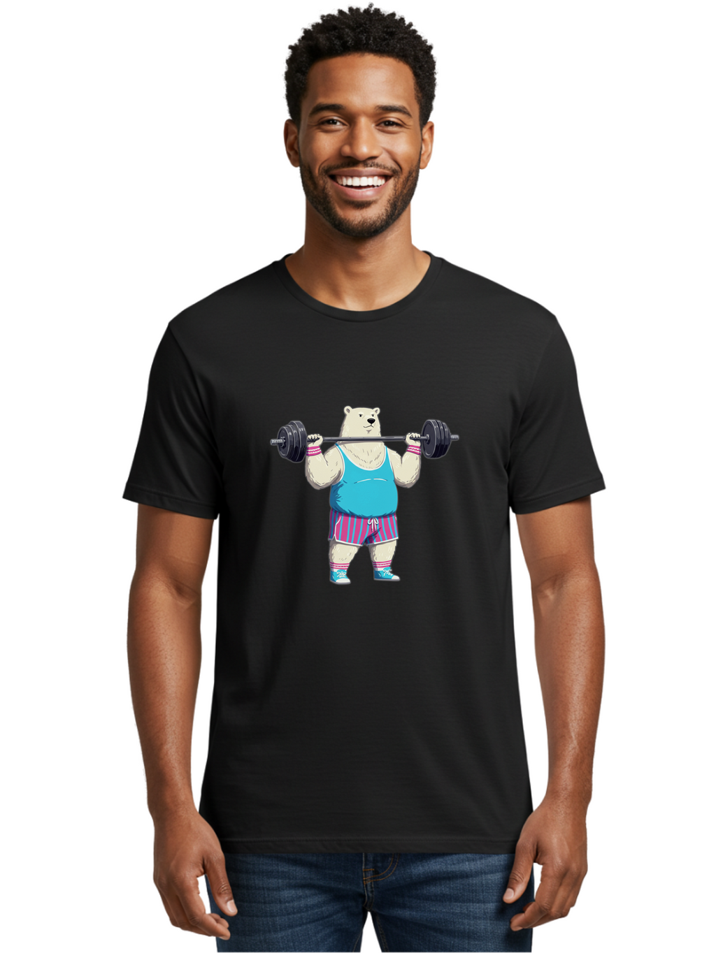 Polar-Bear-Lifting Men'S Graphic Tee, 100% Cotton, Comfortable Casual Summer Wear, Machine Washable, Vintage Camera, Old Camera, Antique Camera, Black Camera, Classic Photography, Photography Equipment, Nostalgic Device, Film Camera, Baf404