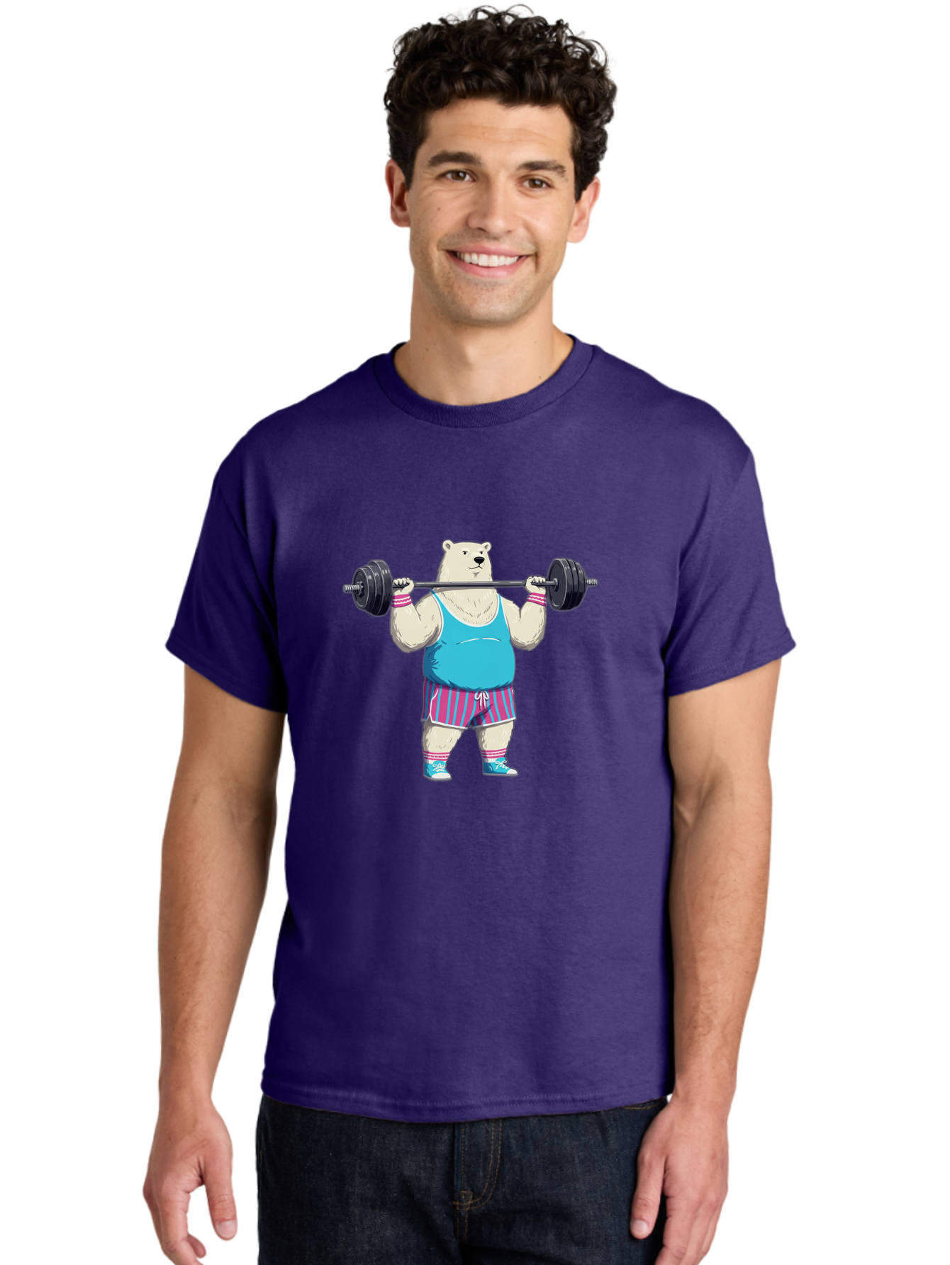 Polar-Bear-Lifting Men'S Graphic Tee, 100% Cotton, Comfortable Casual Summer Wear, Machine Washable, Vintage Camera, Old Camera, Antique Camera, Black Camera, Classic Photography, Photography Equipment, Nostalgic Device, Film Camera, Baf404