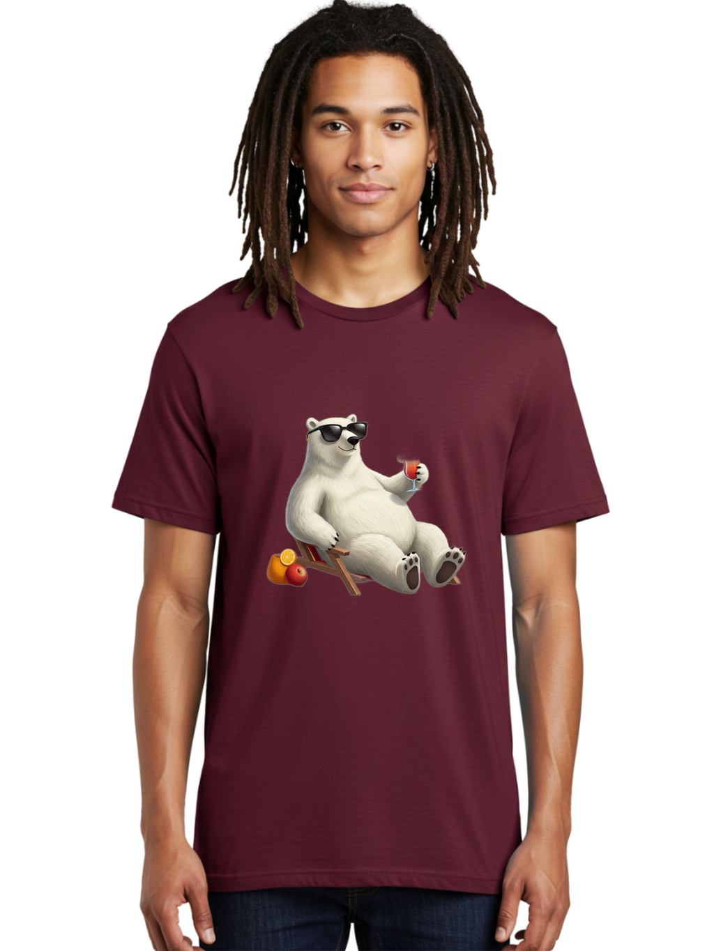 Polar-Bear-Relaxing Men'S Graphic Tee, 100% Cotton, Comfortable Casual Summer Wear, Machine Washable, Vintage Camera, Old Camera, Antique Camera, Black Camera, Classic Photography, Photography Equipment, Nostalgic Device, Film Camera, Baf409