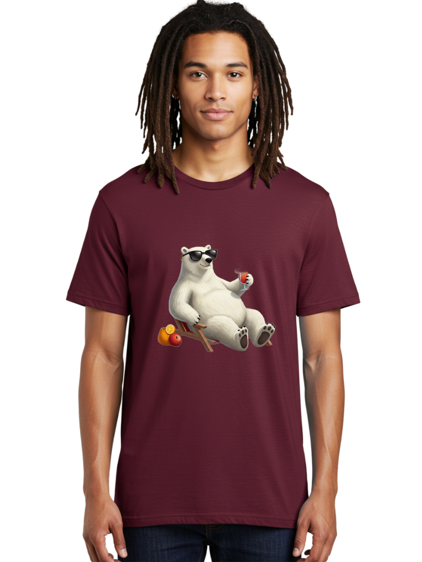 Polar-Bear-Relaxing Men'S Graphic Tee, 100% Cotton, Comfortable Casual Summer Wear, Machine Washable, Vintage Camera, Old Camera, Antique Camera, Black Camera, Classic Photography, Photography Equipment, Nostalgic Device, Film Camera, Baf409