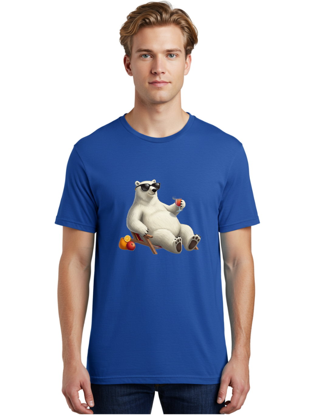 Polar-Bear-Relaxing Men'S Graphic Tee, 100% Cotton, Comfortable Casual Summer Wear, Machine Washable, Vintage Camera, Old Camera, Antique Camera, Black Camera, Classic Photography, Photography Equipment, Nostalgic Device, Film Camera, Baf409