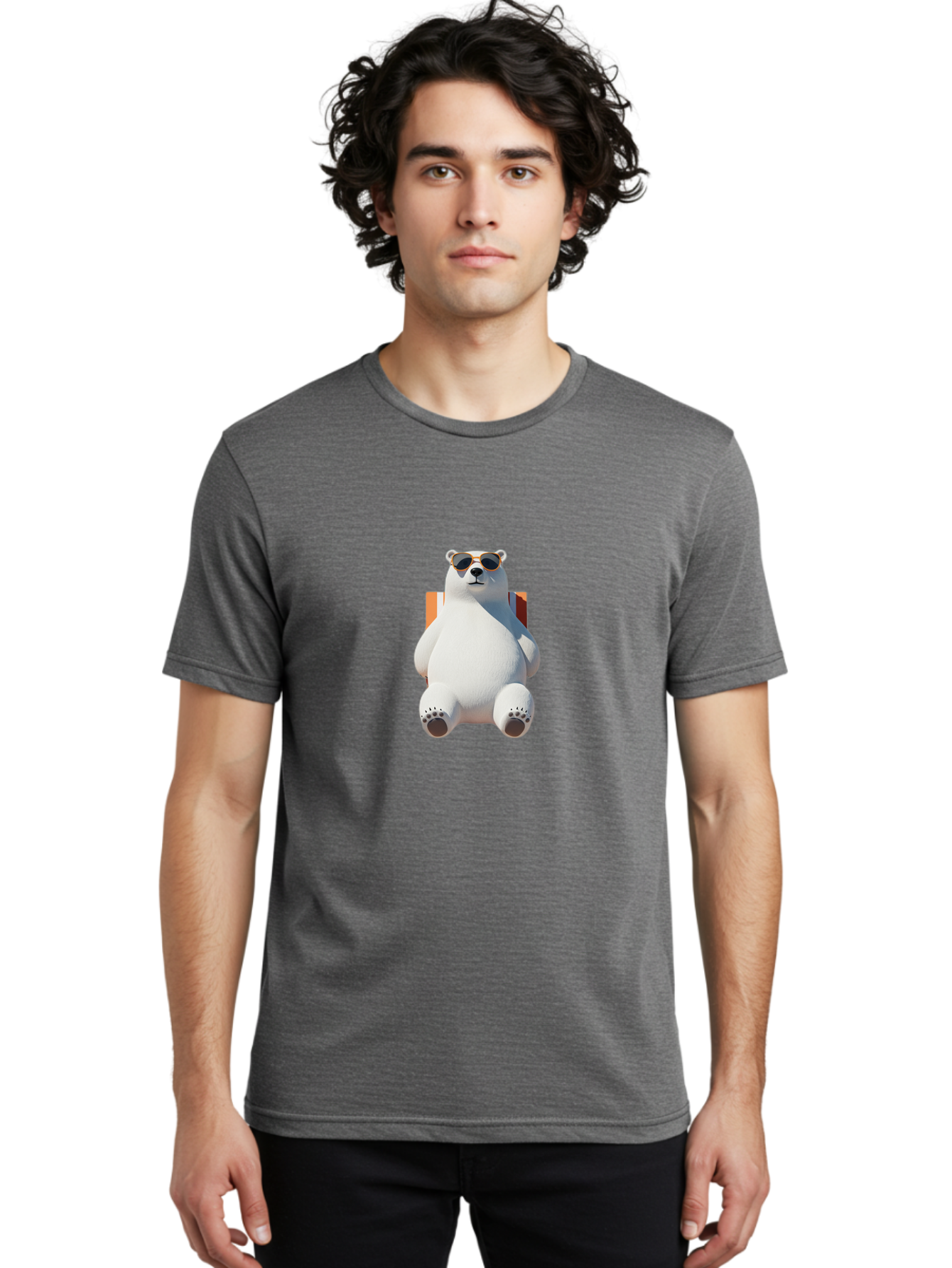 Polar-Bear-Sunglasses-1 Men'S Graphic Tee, 100% Cotton, Comfortable Casual Summer Wear, Machine Washable, Vintage Camera, Old Camera, Antique Camera, Black Camera, Classic Photography, Photography Equipment, Nostalgic Device, Film Camera, Baf413