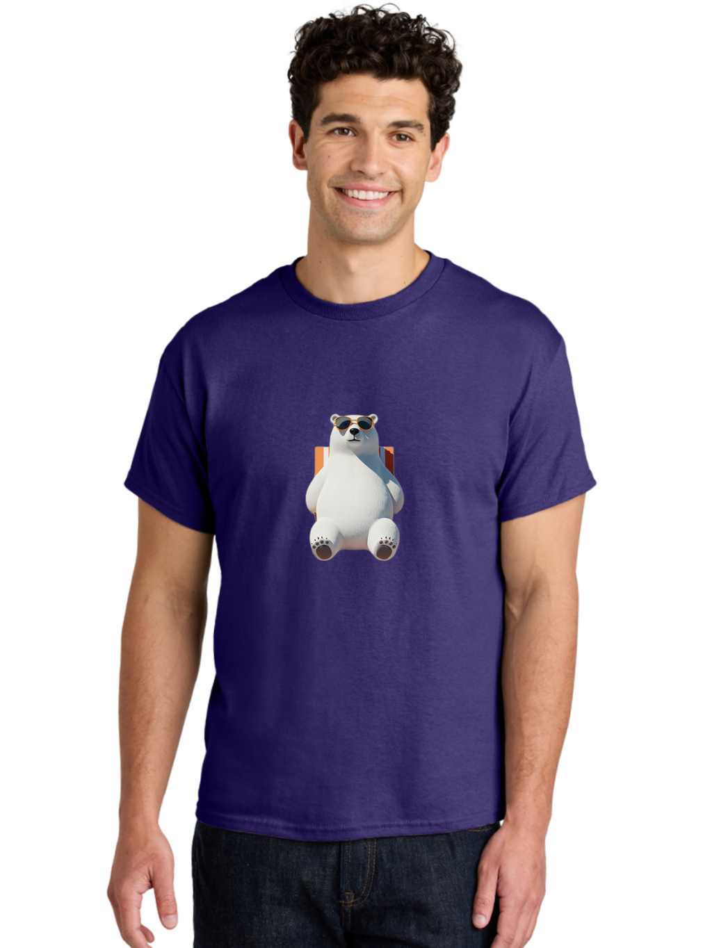 Polar-Bear-Sunglasses-1 Men'S Graphic Tee, 100% Cotton, Comfortable Casual Summer Wear, Machine Washable, Vintage Camera, Old Camera, Antique Camera, Black Camera, Classic Photography, Photography Equipment, Nostalgic Device, Film Camera, Baf413