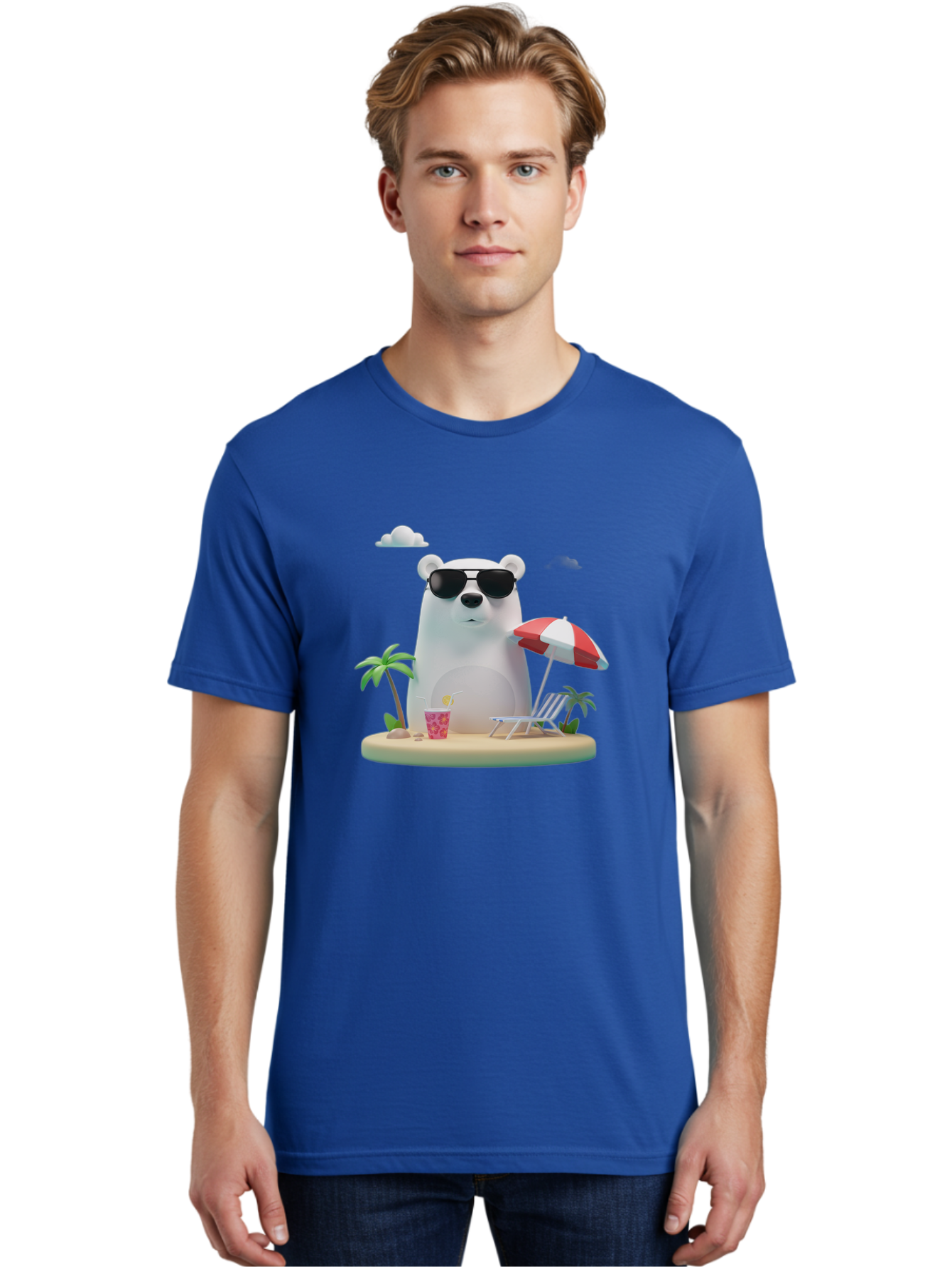 Polar-Bear-Sunglasses-2 Men'S Graphic Tee, 100% Cotton, Comfortable Casual Summer Wear, Machine Washable, Vintage Camera, Old Camera, Antique Camera, Black Camera, Classic Photography, Photography Equipment, Nostalgic Device, Film Camera, Baf414