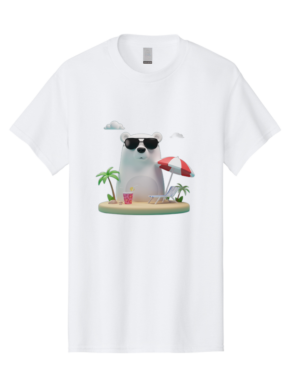 Polar-Bear-Sunglasses-2 Men'S Graphic Tee, 100% Cotton, Comfortable Casual Summer Wear, Machine Washable, Vintage Camera, Old Camera, Antique Camera, Black Camera, Classic Photography, Photography Equipment, Nostalgic Device, Film Camera, Baf414