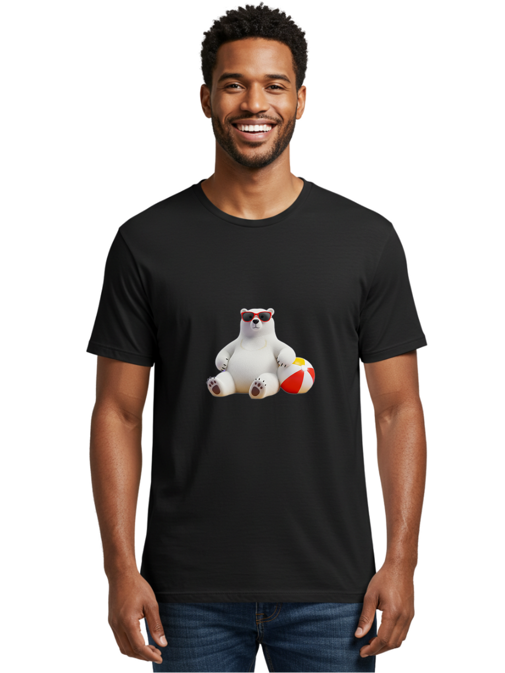 Polar-Bear-Sunglasses-4 Men'S Graphic Tee, 100% Cotton, Comfortable Casual Summer Wear, Machine Washable, Vintage Camera, Old Camera, Antique Camera, Black Camera, Classic Photography, Photography Equipment, Nostalgic Device, Film Camera, Baf416