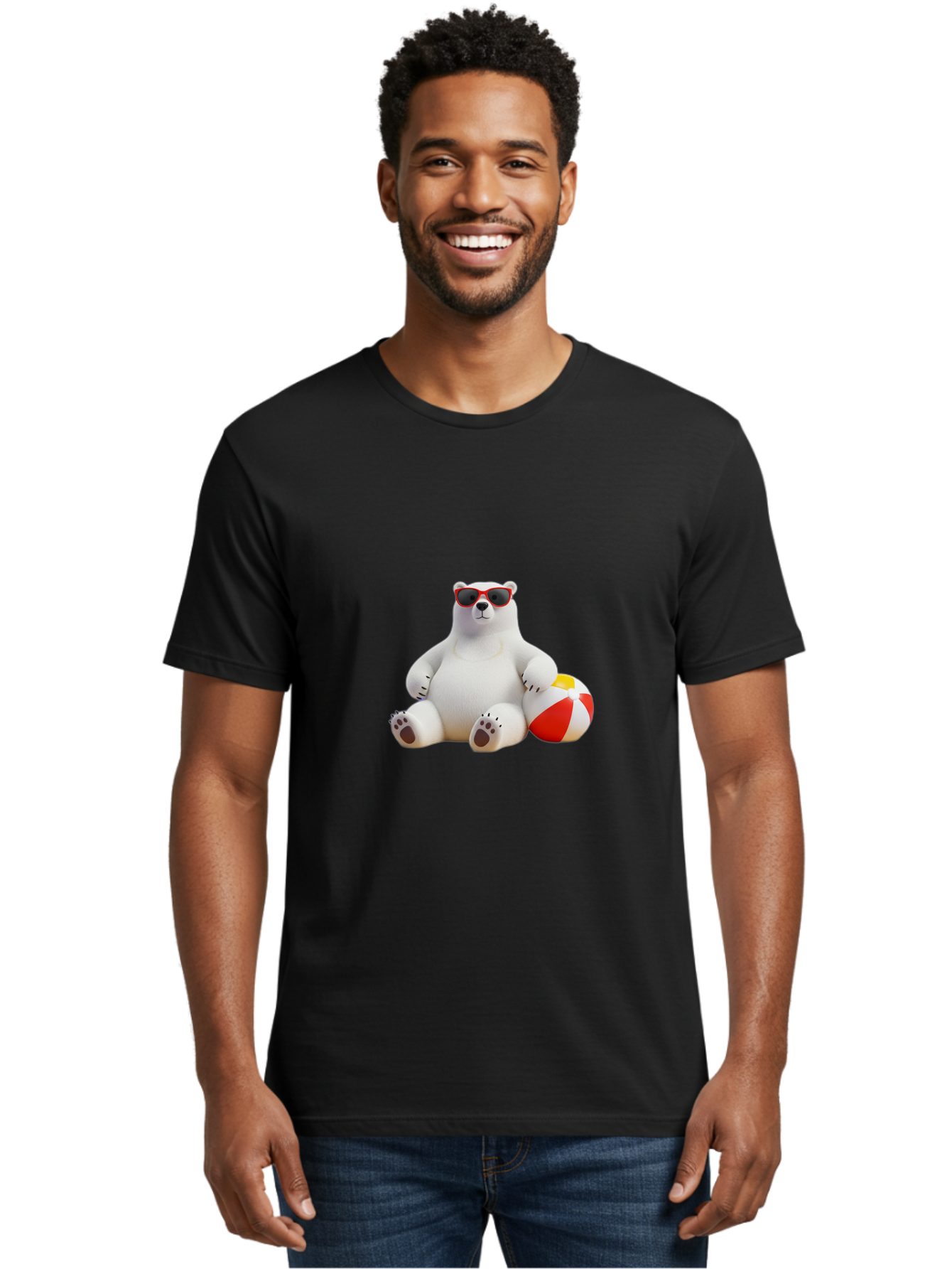 Polar-Bear-Sunglasses-4 Men'S Graphic Tee, 100% Cotton, Comfortable Casual Summer Wear, Machine Washable, Vintage Camera, Old Camera, Antique Camera, Black Camera, Classic Photography, Photography Equipment, Nostalgic Device, Film Camera, Baf416