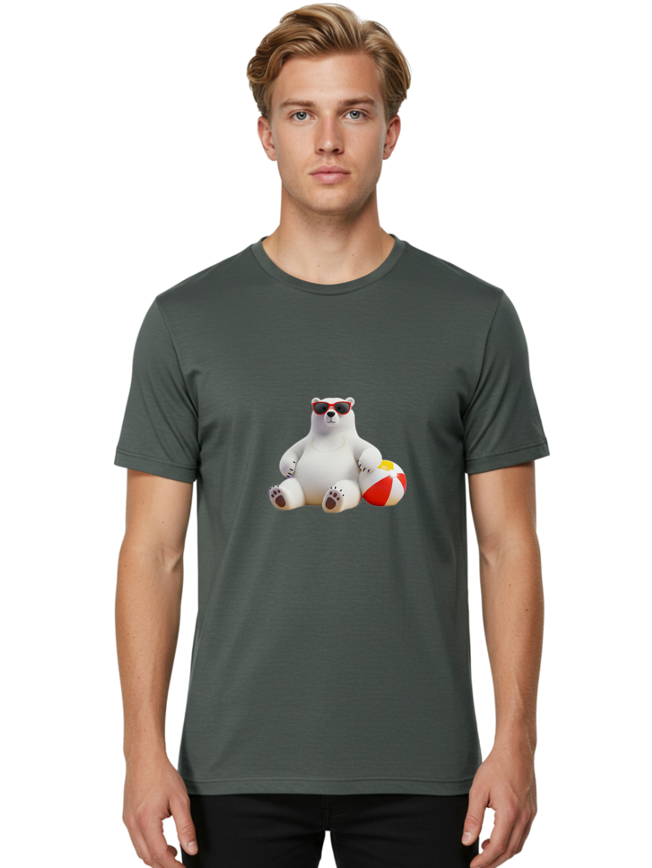 Polar-Bear-Sunglasses-4 Men'S Graphic Tee, 100% Cotton, Comfortable Casual Summer Wear, Machine Washable, Vintage Camera, Old Camera, Antique Camera, Black Camera, Classic Photography, Photography Equipment, Nostalgic Device, Film Camera, Baf416
