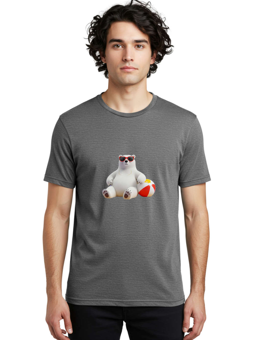 Polar-Bear-Sunglasses-4 Men'S Graphic Tee, 100% Cotton, Comfortable Casual Summer Wear, Machine Washable, Vintage Camera, Old Camera, Antique Camera, Black Camera, Classic Photography, Photography Equipment, Nostalgic Device, Film Camera, Baf416