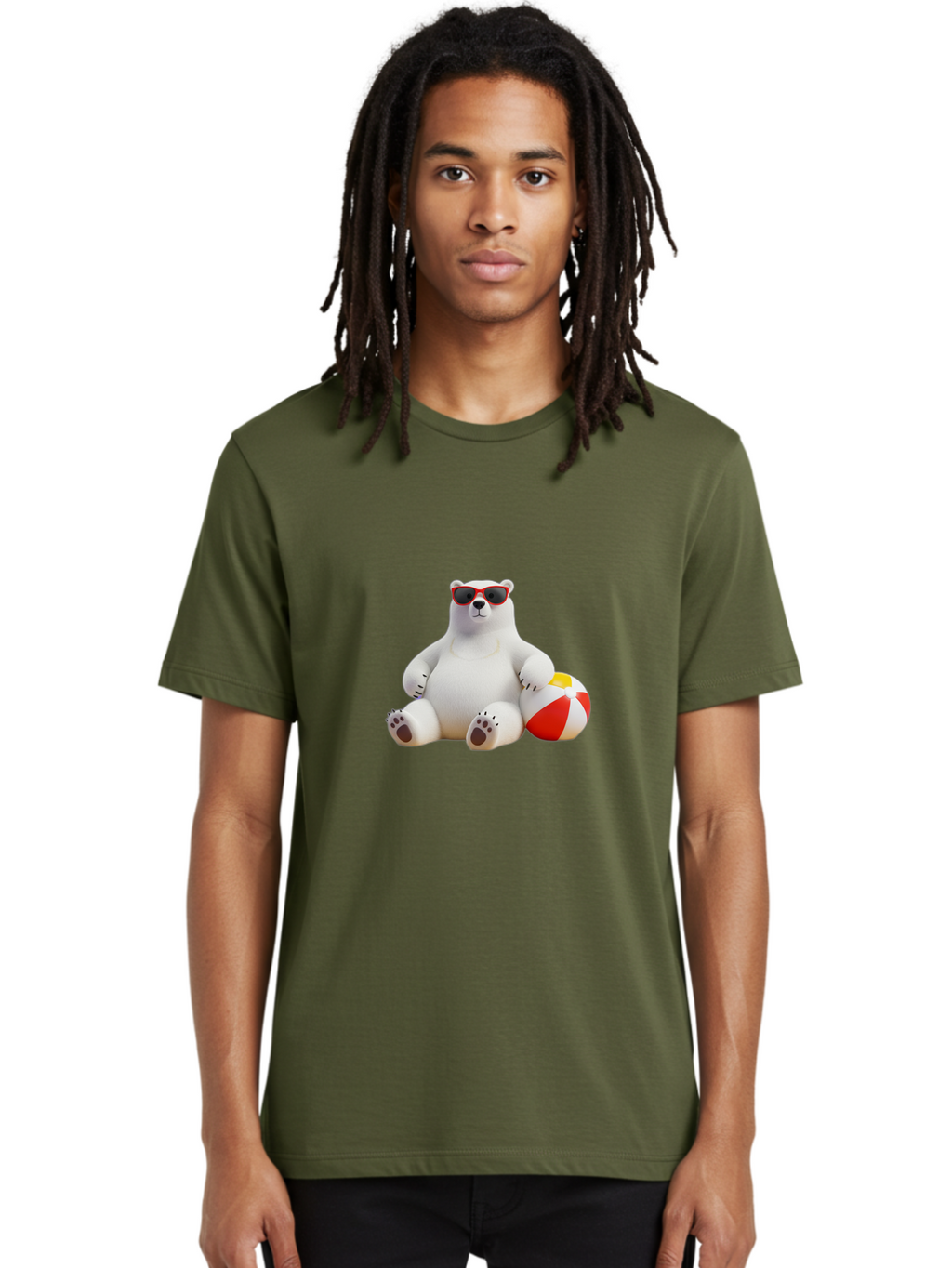 Polar-Bear-Sunglasses-4 Men'S Graphic Tee, 100% Cotton, Comfortable Casual Summer Wear, Machine Washable, Vintage Camera, Old Camera, Antique Camera, Black Camera, Classic Photography, Photography Equipment, Nostalgic Device, Film Camera, Baf416