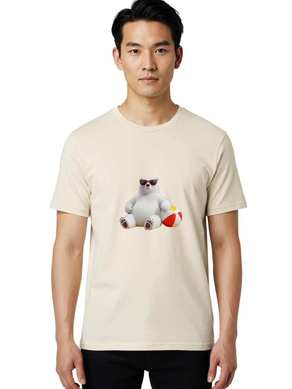 Polar-Bear-Sunglasses-4 Men'S Graphic Tee, 100% Cotton, Comfortable Casual Summer Wear, Machine Washable, Vintage Camera, Old Camera, Antique Camera, Black Camera, Classic Photography, Photography Equipment, Nostalgic Device, Film Camera, Baf416