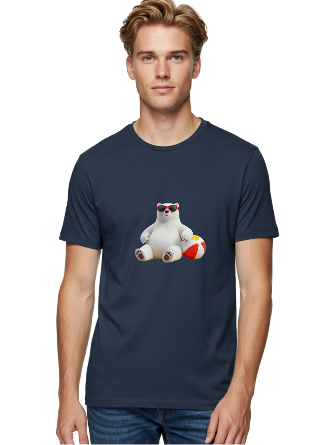 Polar-Bear-Sunglasses-4 Men'S Graphic Tee, 100% Cotton, Comfortable Casual Summer Wear, Machine Washable, Vintage Camera, Old Camera, Antique Camera, Black Camera, Classic Photography, Photography Equipment, Nostalgic Device, Film Camera, Baf416