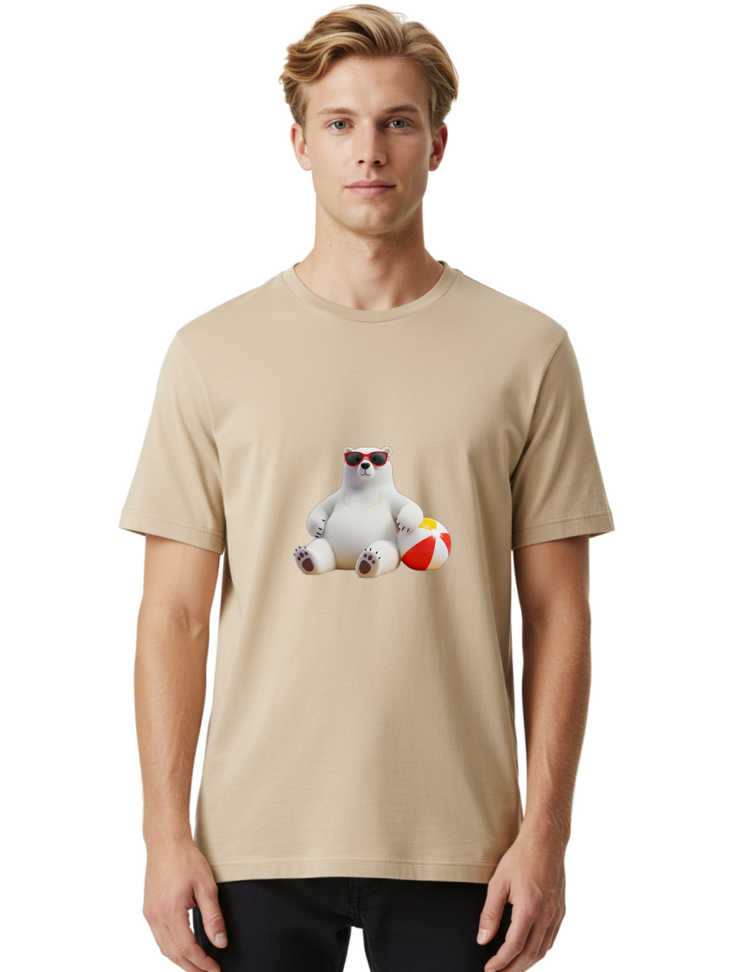 Polar-Bear-Sunglasses-4 Men'S Graphic Tee, 100% Cotton, Comfortable Casual Summer Wear, Machine Washable, Vintage Camera, Old Camera, Antique Camera, Black Camera, Classic Photography, Photography Equipment, Nostalgic Device, Film Camera, Baf416