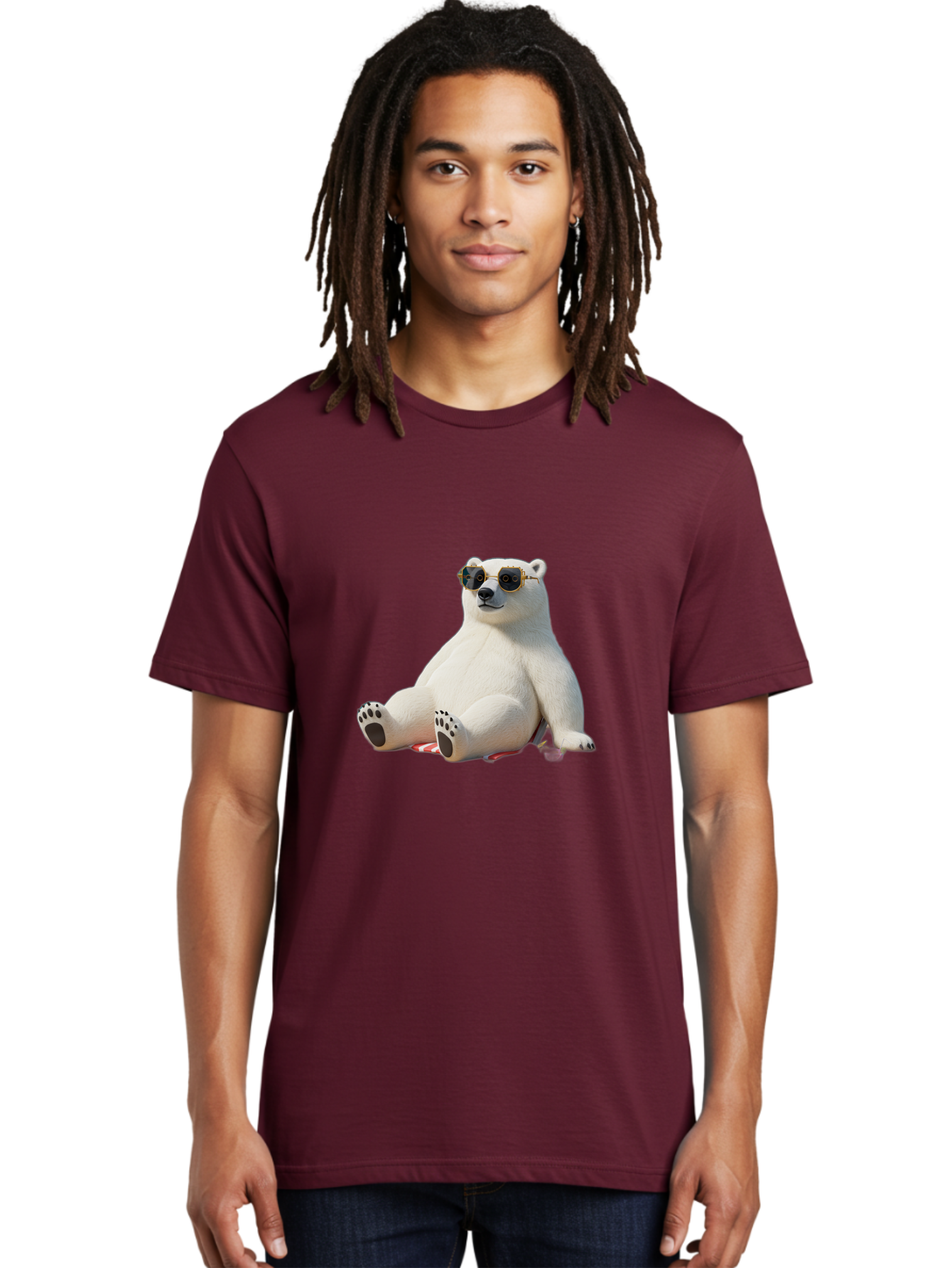 Polar-Bear-Sunglasses-5 Men'S Graphic Tee, 100% Cotton, Comfortable Casual Summer Wear, Machine Washable, Vintage Camera, Old Camera, Antique Camera, Black Camera, Classic Photography, Photography Equipment, Nostalgic Device, Film Camera, Baf417