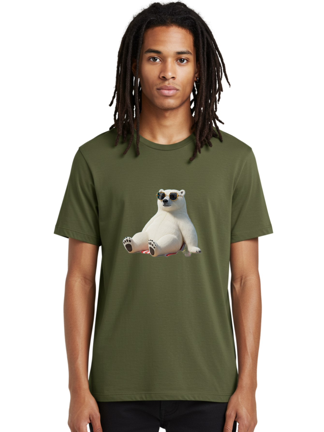 Polar-Bear-Sunglasses-5 Men'S Graphic Tee, 100% Cotton, Comfortable Casual Summer Wear, Machine Washable, Vintage Camera, Old Camera, Antique Camera, Black Camera, Classic Photography, Photography Equipment, Nostalgic Device, Film Camera, Baf417