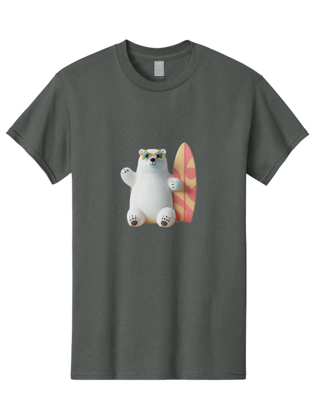 Polar-Bear-Surfboard Men'S Graphic Tee, 100% Cotton, Comfortable Casual Summer Wear, Machine Washable, Vintage Camera, Old Camera, Antique Camera, Black Camera, Classic Photography, Photography Equipment, Nostalgic Device, Film Camera, Baf419