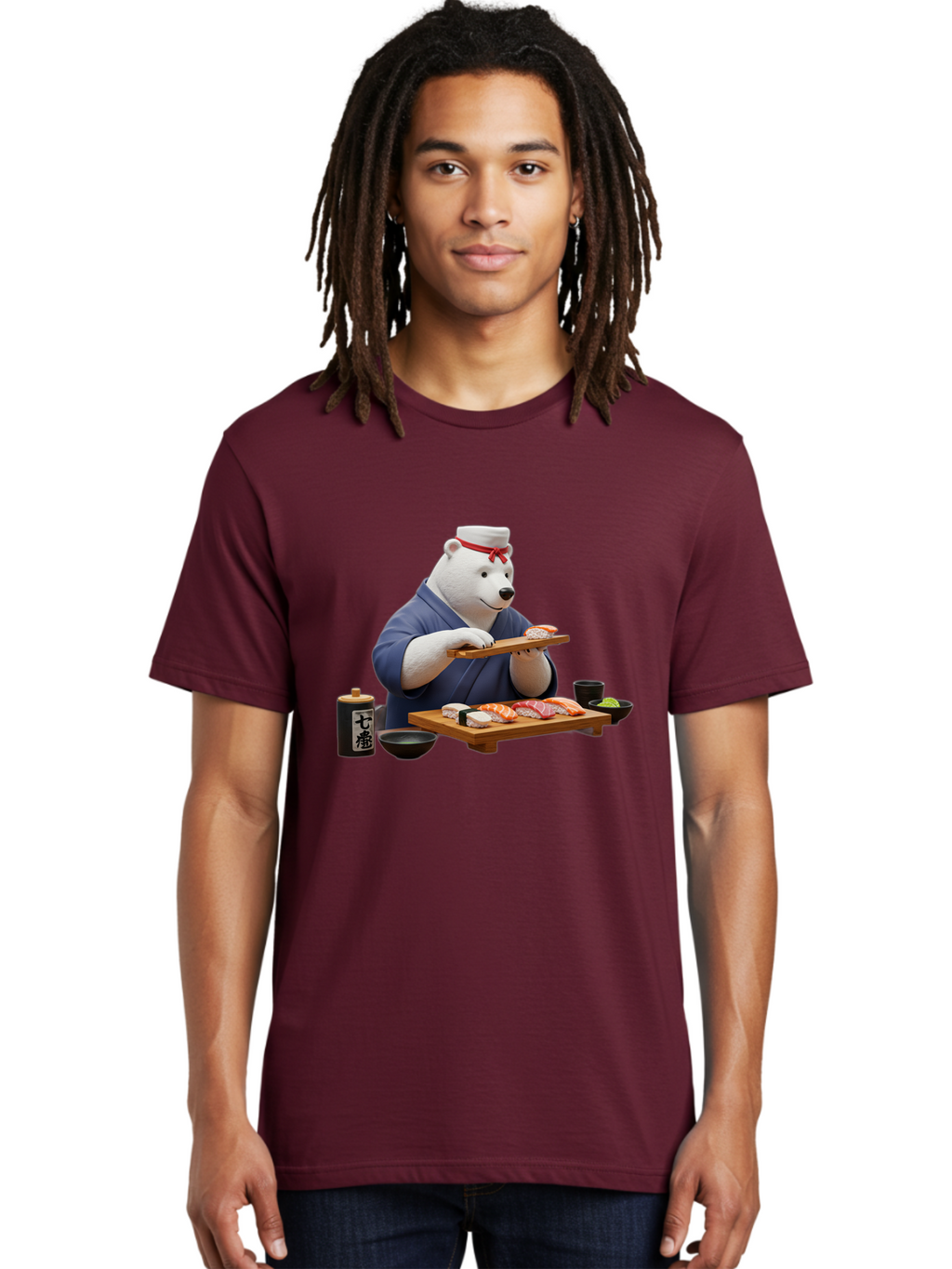 Polar-Bear-Sushi-Chef-1 Men'S Graphic Tee, 100% Cotton, Comfortable Casual Summer Wear, Machine Washable, Vintage Camera, Old Camera, Antique Camera, Black Camera, Classic Photography, Photography Equipment, Nostalgic Device, Film Camera, Baf420