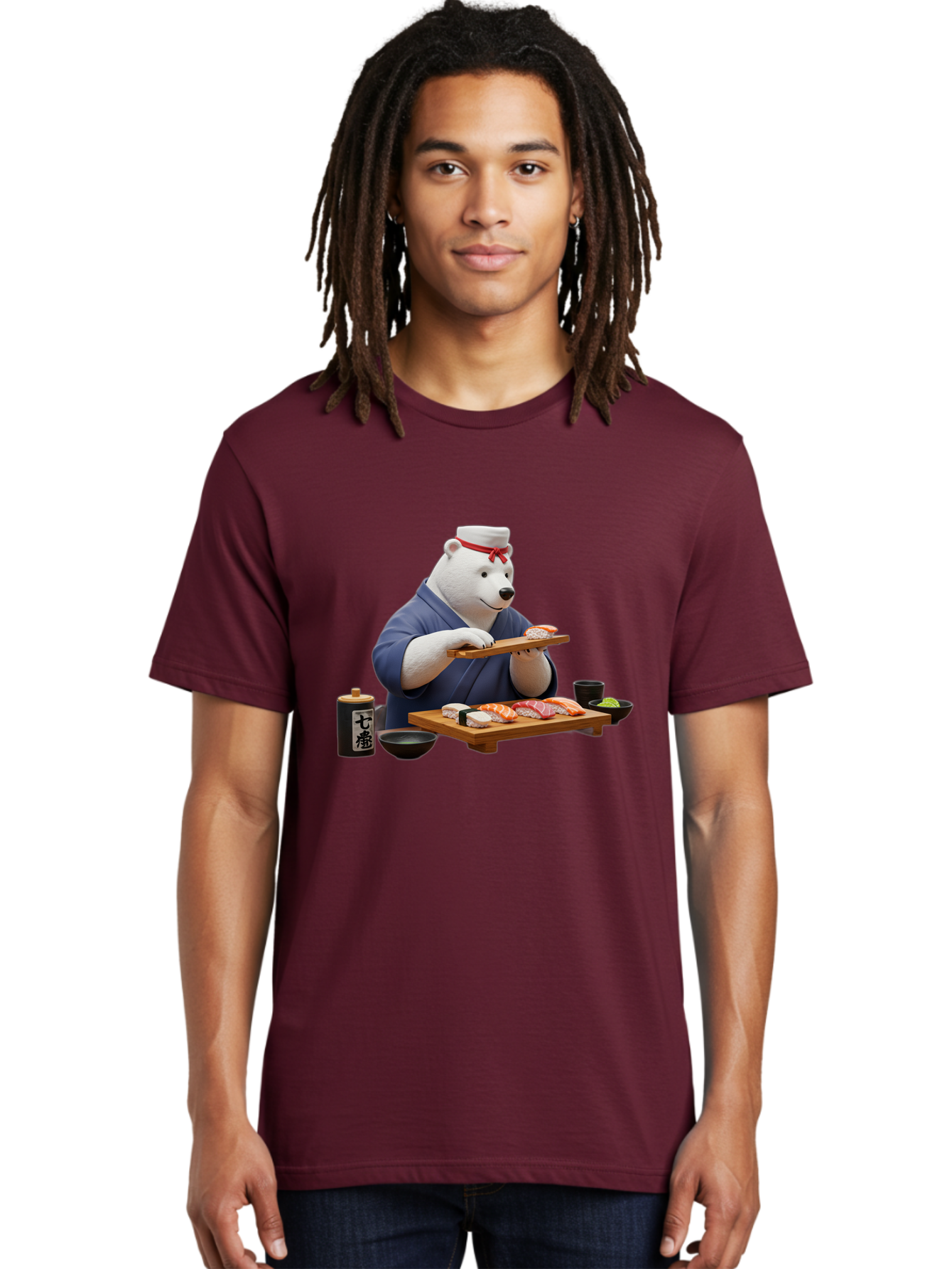 Polar-Bear-Sushi-Chef-1 Men'S Graphic Tee, 100% Cotton, Comfortable Casual Summer Wear, Machine Washable, Vintage Camera, Old Camera, Antique Camera, Black Camera, Classic Photography, Photography Equipment, Nostalgic Device, Film Camera, Baf420