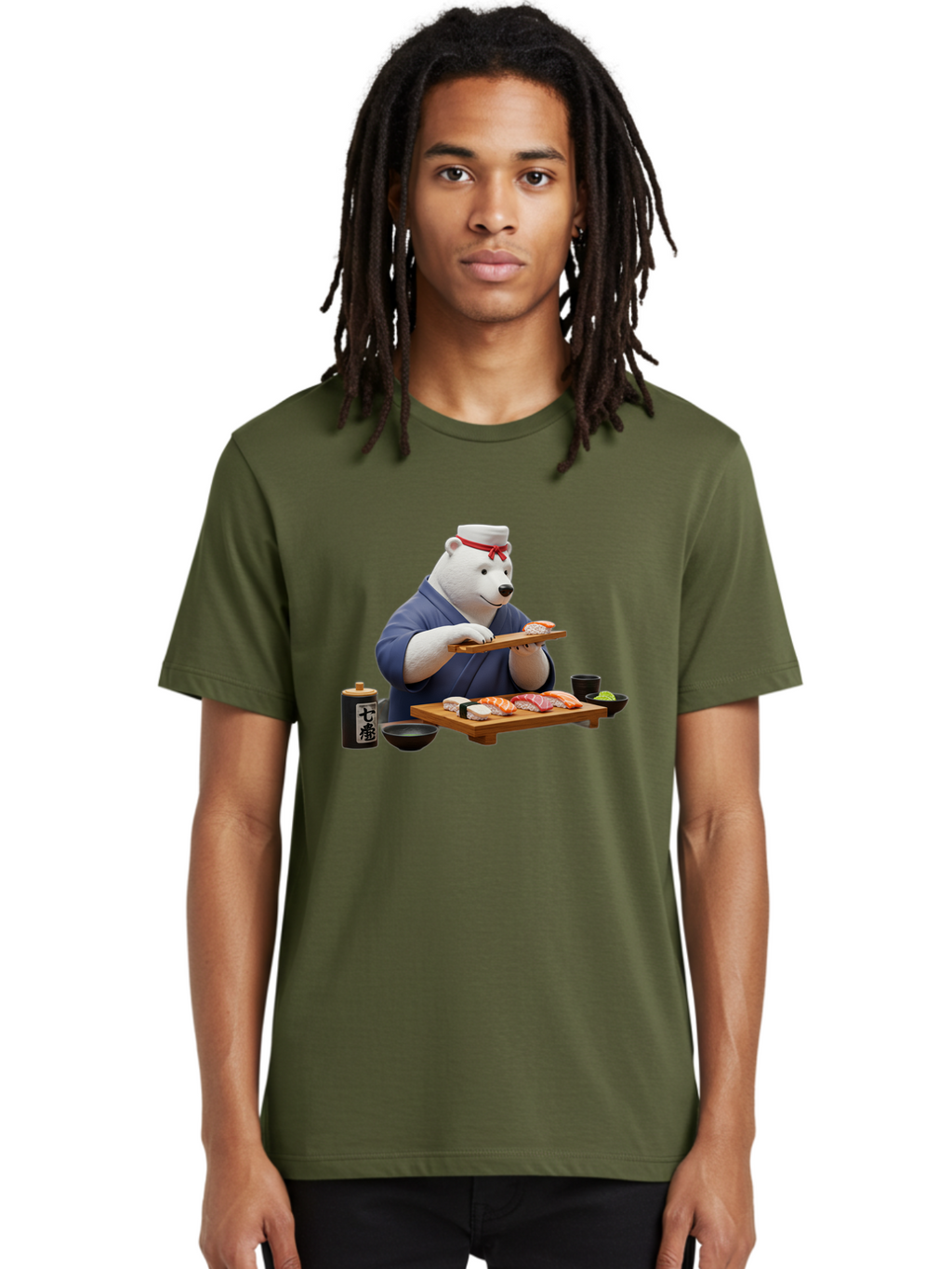 Polar-Bear-Sushi-Chef-1 Men'S Graphic Tee, 100% Cotton, Comfortable Casual Summer Wear, Machine Washable, Vintage Camera, Old Camera, Antique Camera, Black Camera, Classic Photography, Photography Equipment, Nostalgic Device, Film Camera, Baf420