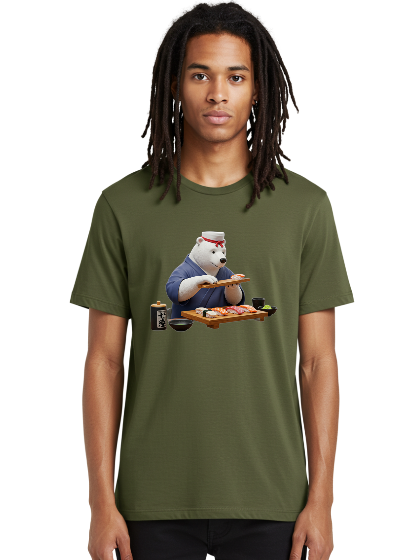 Polar-Bear-Sushi-Chef-1 Men'S Graphic Tee, 100% Cotton, Comfortable Casual Summer Wear, Machine Washable, Vintage Camera, Old Camera, Antique Camera, Black Camera, Classic Photography, Photography Equipment, Nostalgic Device, Film Camera, Baf420