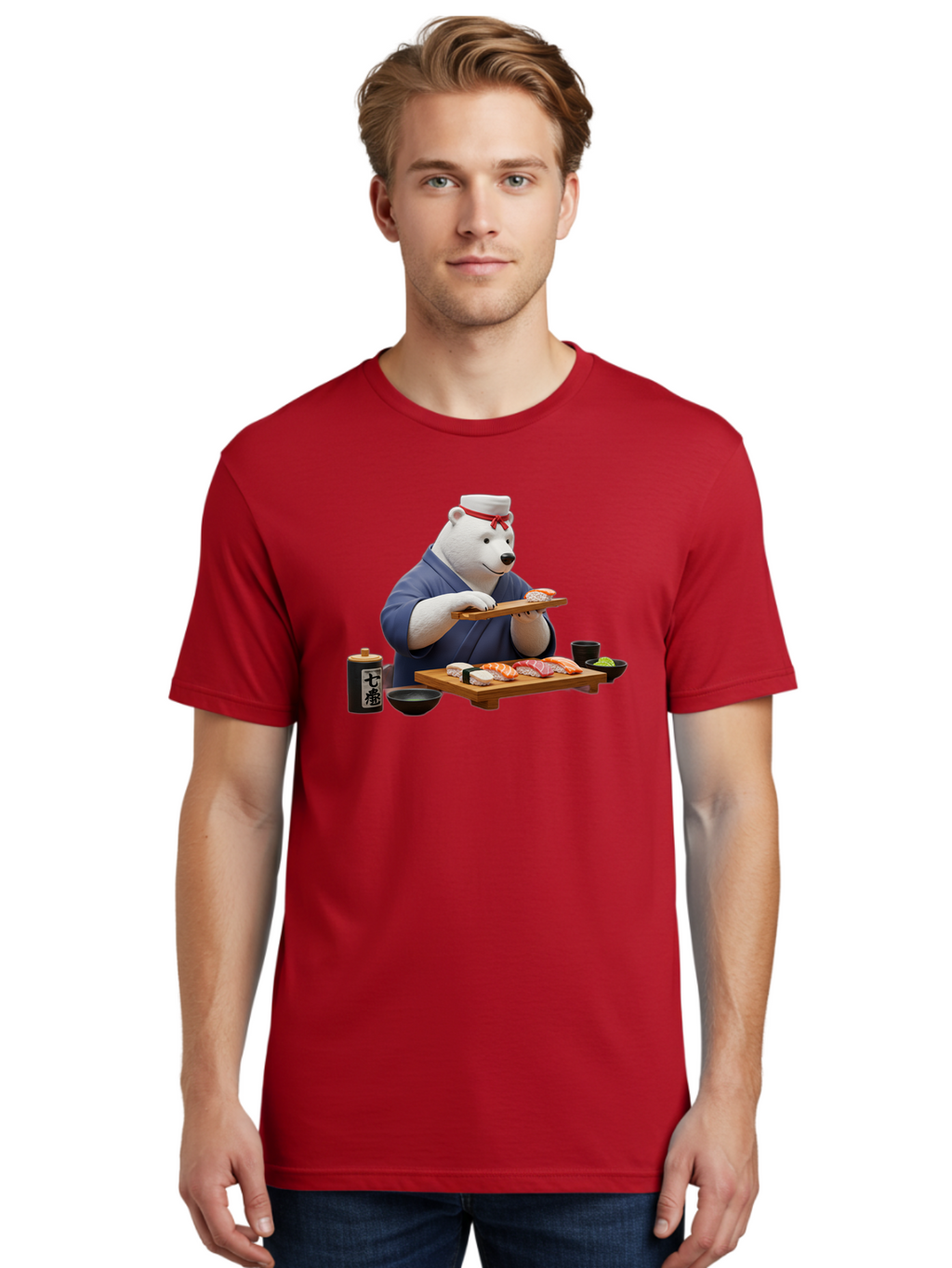 Polar-Bear-Sushi-Chef-1 Men'S Graphic Tee, 100% Cotton, Comfortable Casual Summer Wear, Machine Washable, Vintage Camera, Old Camera, Antique Camera, Black Camera, Classic Photography, Photography Equipment, Nostalgic Device, Film Camera, Baf420