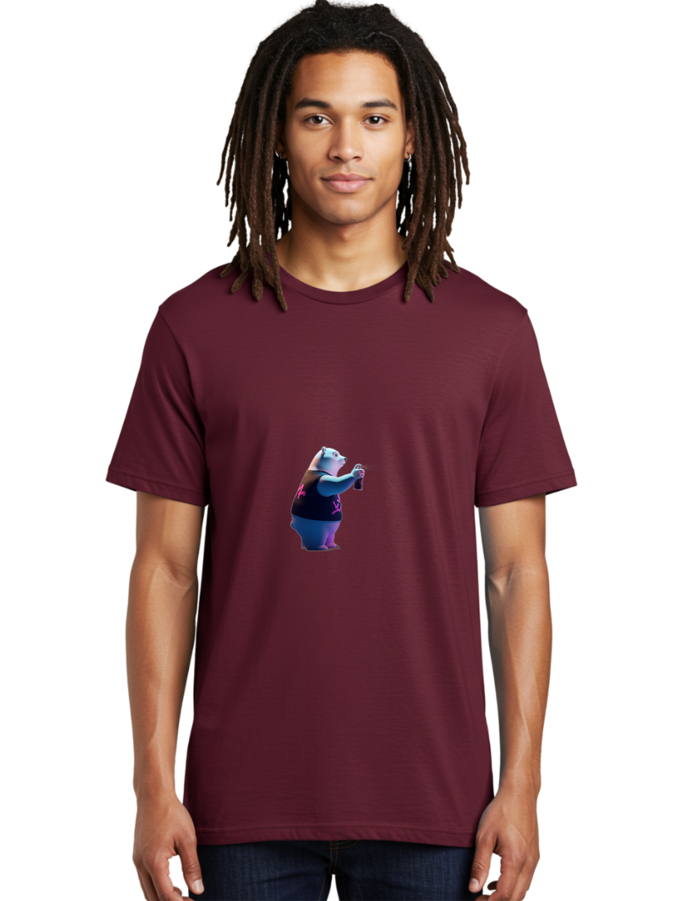 Polar-Bear-Taking-Selfie Men'S Graphic Tee, 100% Cotton, Comfortable Casual Summer Wear, Machine Washable, Vintage Camera, Old Camera, Antique Camera, Black Camera, Classic Photography, Photography Equipment, Nostalgic Device, Film Camera, Baf423
