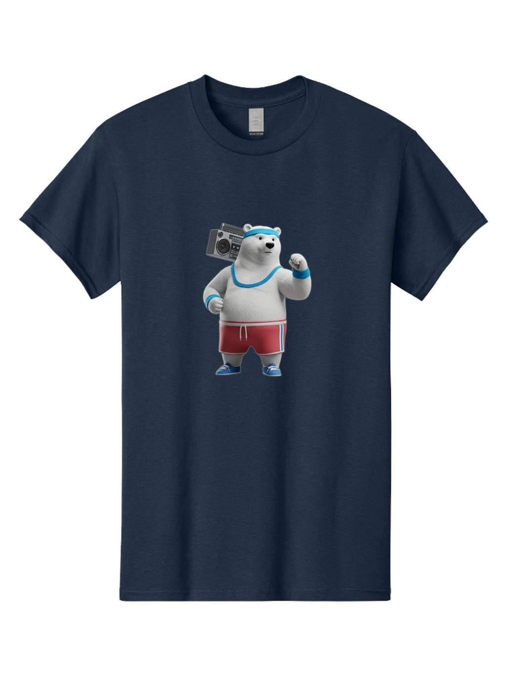 Polar-Bear-With-Boombox Men'S Graphic Tee, 100% Cotton, Comfortable Casual Summer Wear, Machine Washable, Vintage Camera, Old Camera, Antique Camera, Black Camera, Classic Photography, Photography Equipment, Nostalgic Device, Film Camera, Baf425