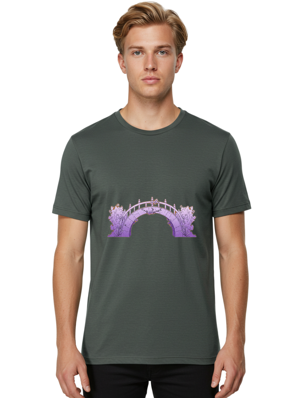 Purple-Bridge Men'S Graphic Tee, 100% Cotton, Comfortable Casual Summer Wear, Machine Washable, Vintage Camera, Old Camera, Antique Camera, Black Camera, Classic Photography, Photography Equipment, Nostalgic Device, Film Camera, Camera Art Baf446