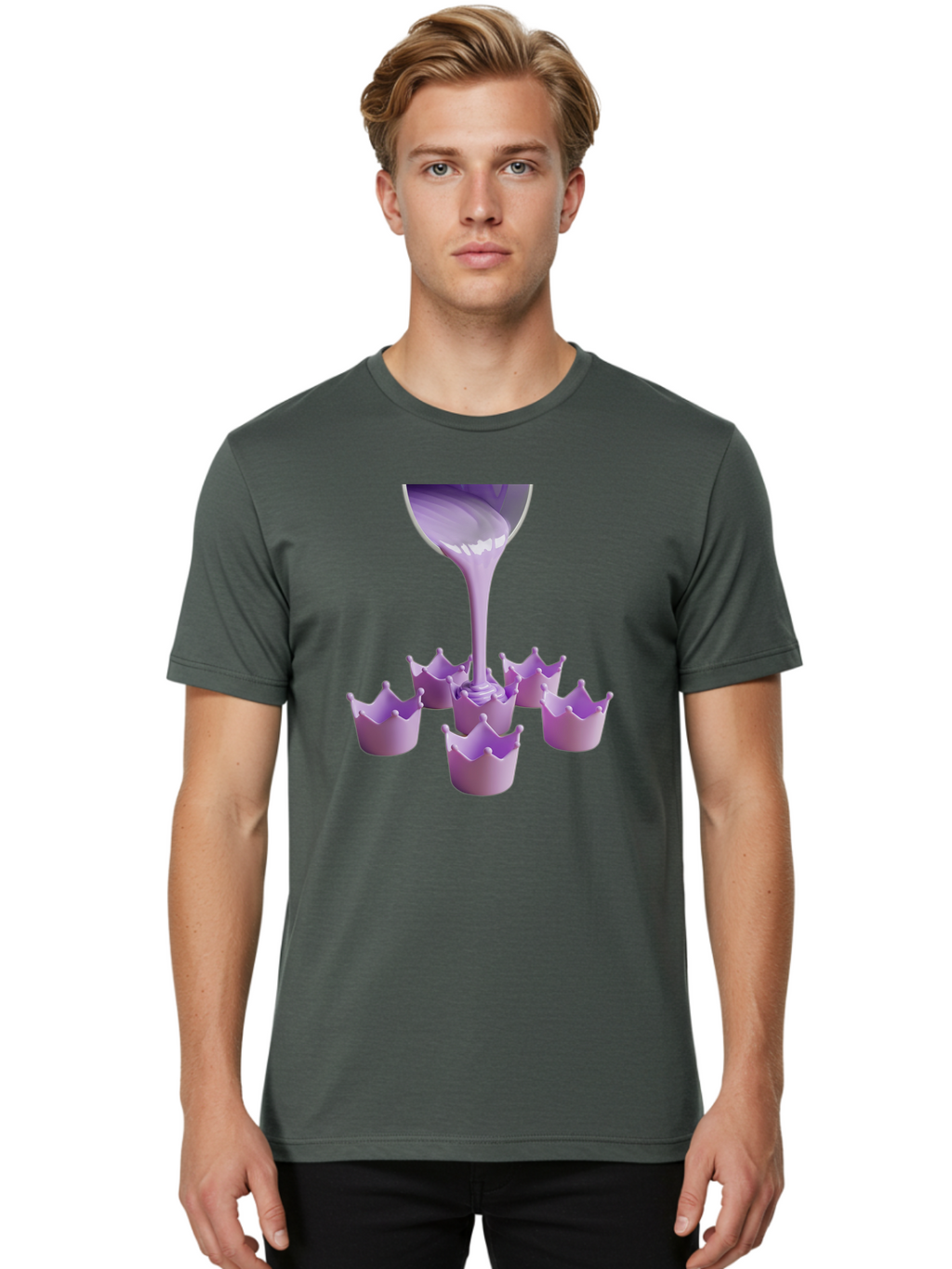 Purple-Crowns Men'S Graphic Tee, 100% Cotton, Comfortable Casual Summer Wear, Machine Washable, Vintage Camera, Old Camera, Antique Camera, Black Camera, Classic Photography, Photography Equipment, Nostalgic Device, Film Camera, Camera Art Baf447