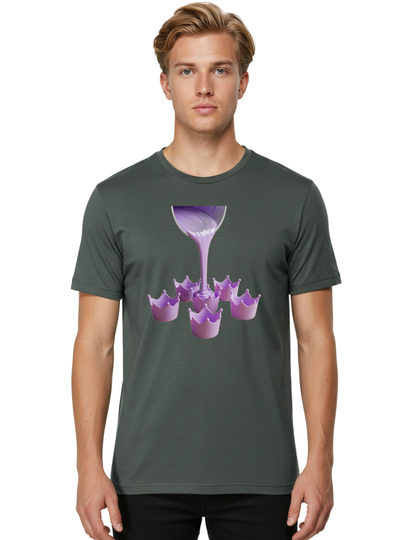 Purple-Crowns Men'S Graphic Tee, 100% Cotton, Comfortable Casual Summer Wear, Machine Washable, Vintage Camera, Old Camera, Antique Camera, Black Camera, Classic Photography, Photography Equipment, Nostalgic Device, Film Camera, Camera Art Baf447