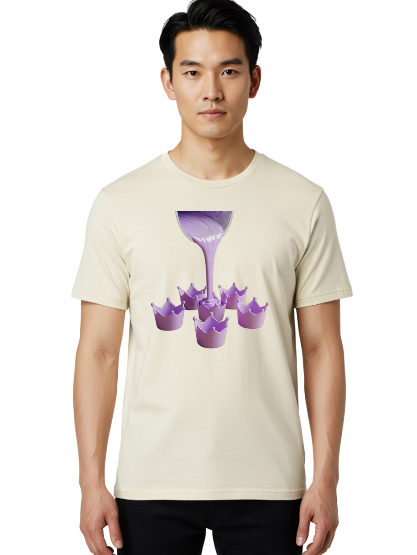 Purple-Crowns Men'S Graphic Tee, 100% Cotton, Comfortable Casual Summer Wear, Machine Washable, Vintage Camera, Old Camera, Antique Camera, Black Camera, Classic Photography, Photography Equipment, Nostalgic Device, Film Camera, Camera Art Baf447