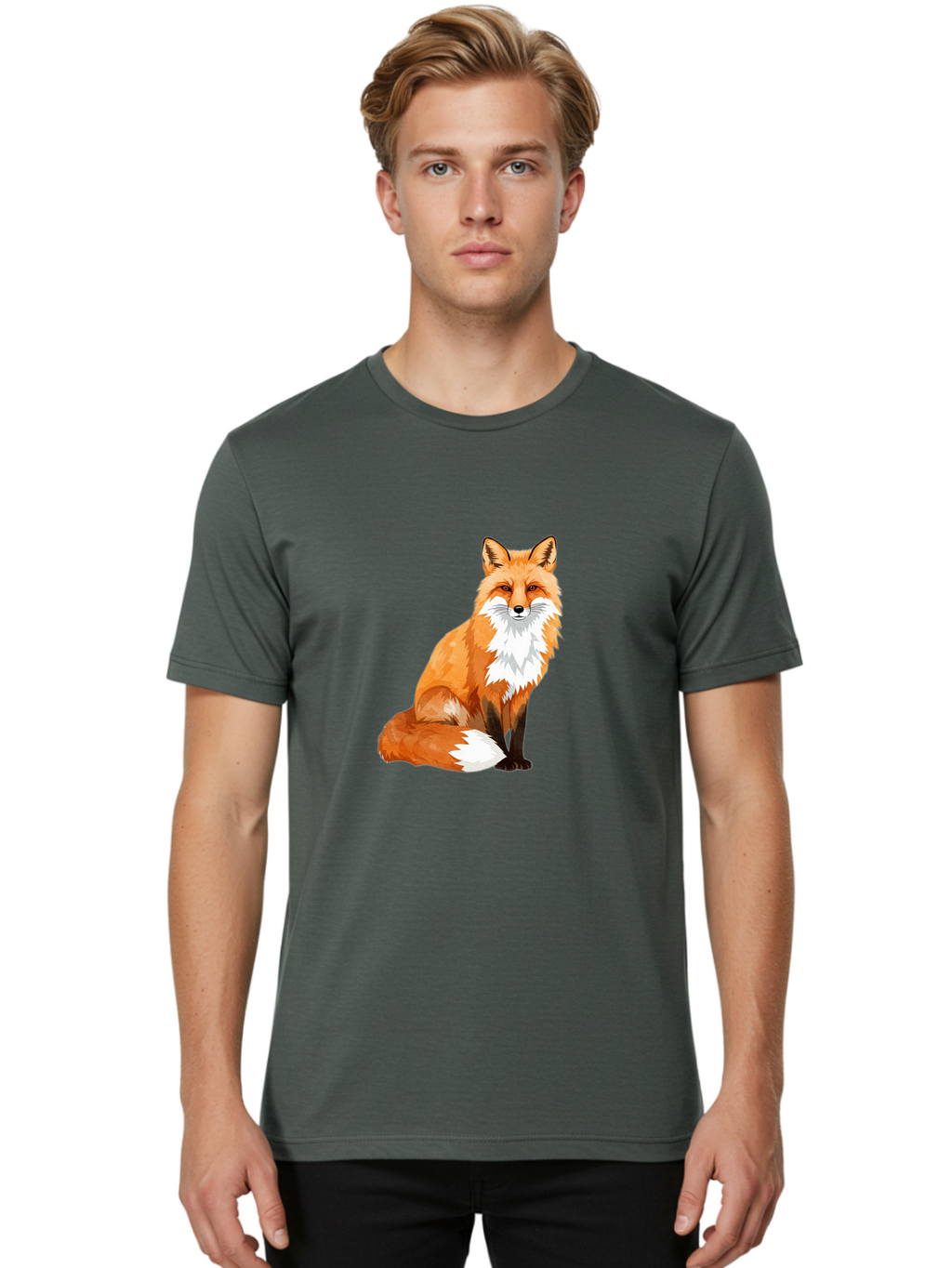 Red-Fox-1 Men'S Graphic Tee, 100% Cotton, Comfortable Casual Summer Wear, Machine Washable, Vintage Camera, Old Camera, Antique Camera, Black Camera, Classic Photography, Photography Equipment, Nostalgic Device, Film Camera, Camera Art Baf451
