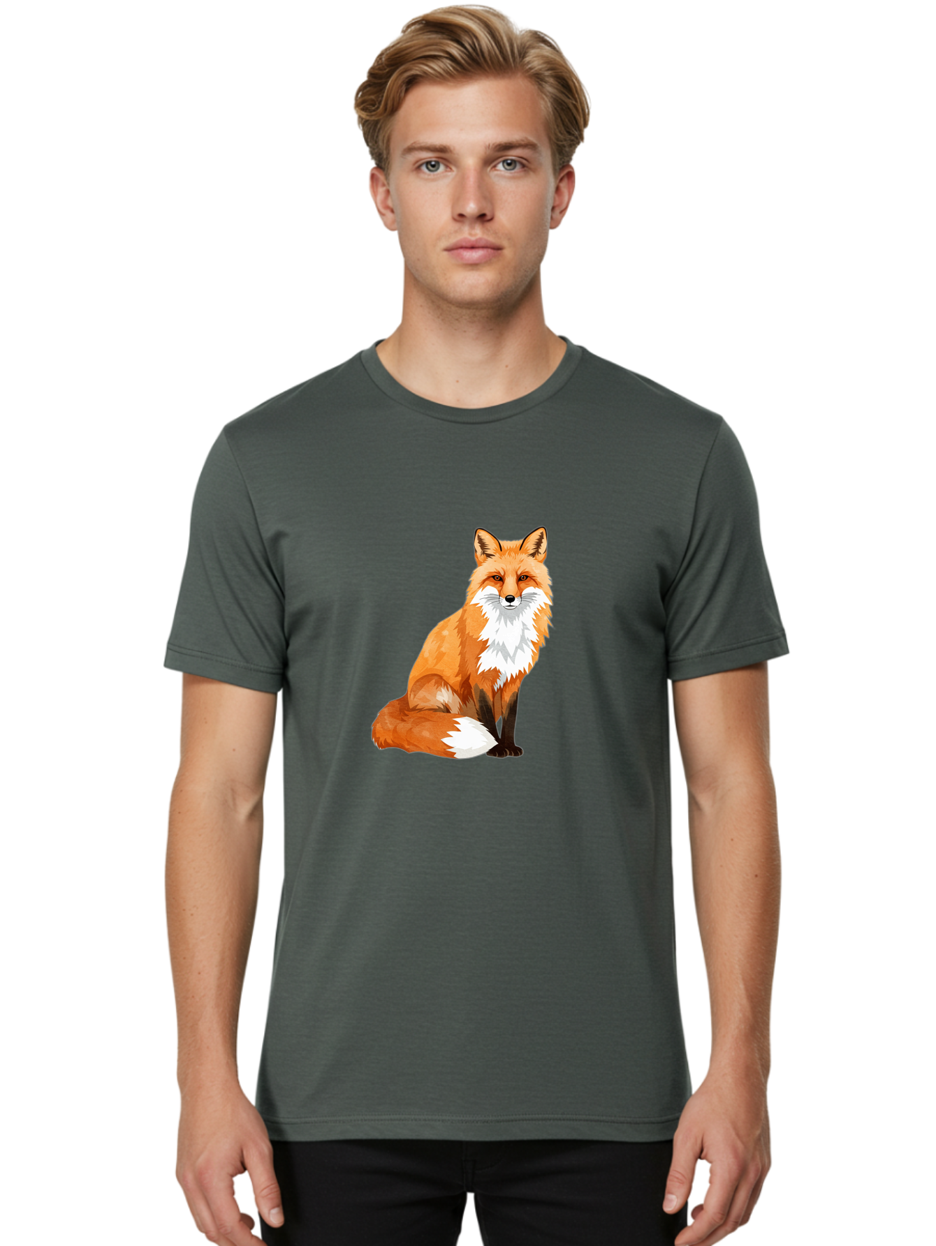 Red-Fox-1 Men'S Graphic Tee, 100% Cotton, Comfortable Casual Summer Wear, Machine Washable, Vintage Camera, Old Camera, Antique Camera, Black Camera, Classic Photography, Photography Equipment, Nostalgic Device, Film Camera, Camera Art Baf451