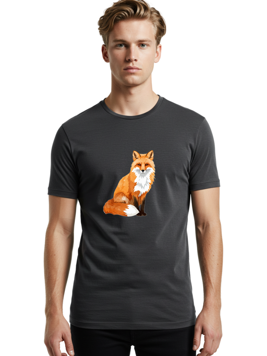 Red-Fox-1 Men'S Graphic Tee, 100% Cotton, Comfortable Casual Summer Wear, Machine Washable, Vintage Camera, Old Camera, Antique Camera, Black Camera, Classic Photography, Photography Equipment, Nostalgic Device, Film Camera, Camera Art Baf451