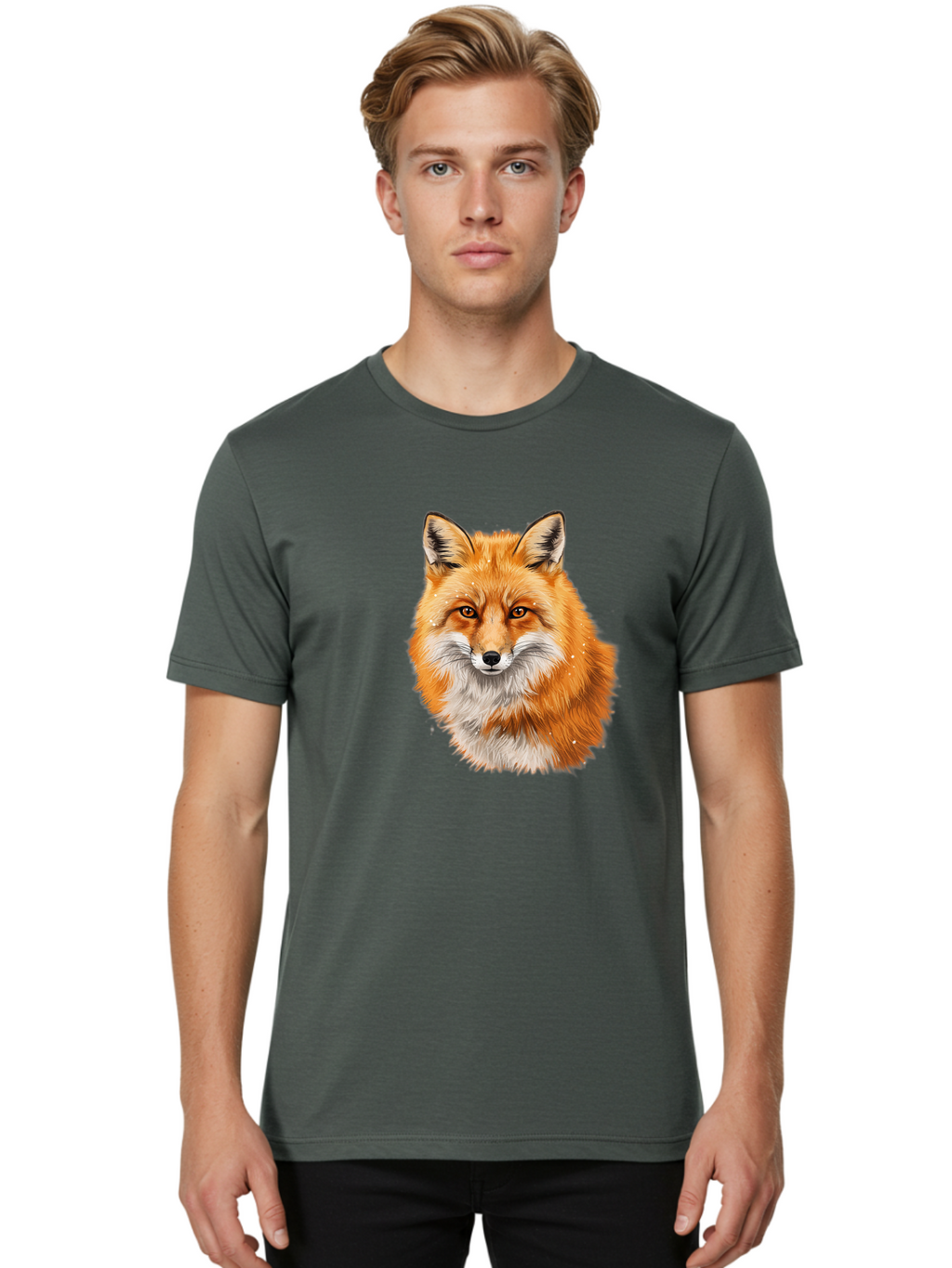 Red-Fox-2 Men'S Graphic Tee, 100% Cotton, Comfortable Casual Summer Wear, Machine Washable, Vintage Camera, Old Camera, Antique Camera, Black Camera, Classic Photography, Photography Equipment, Nostalgic Device, Film Camera, Camera Art Baf452