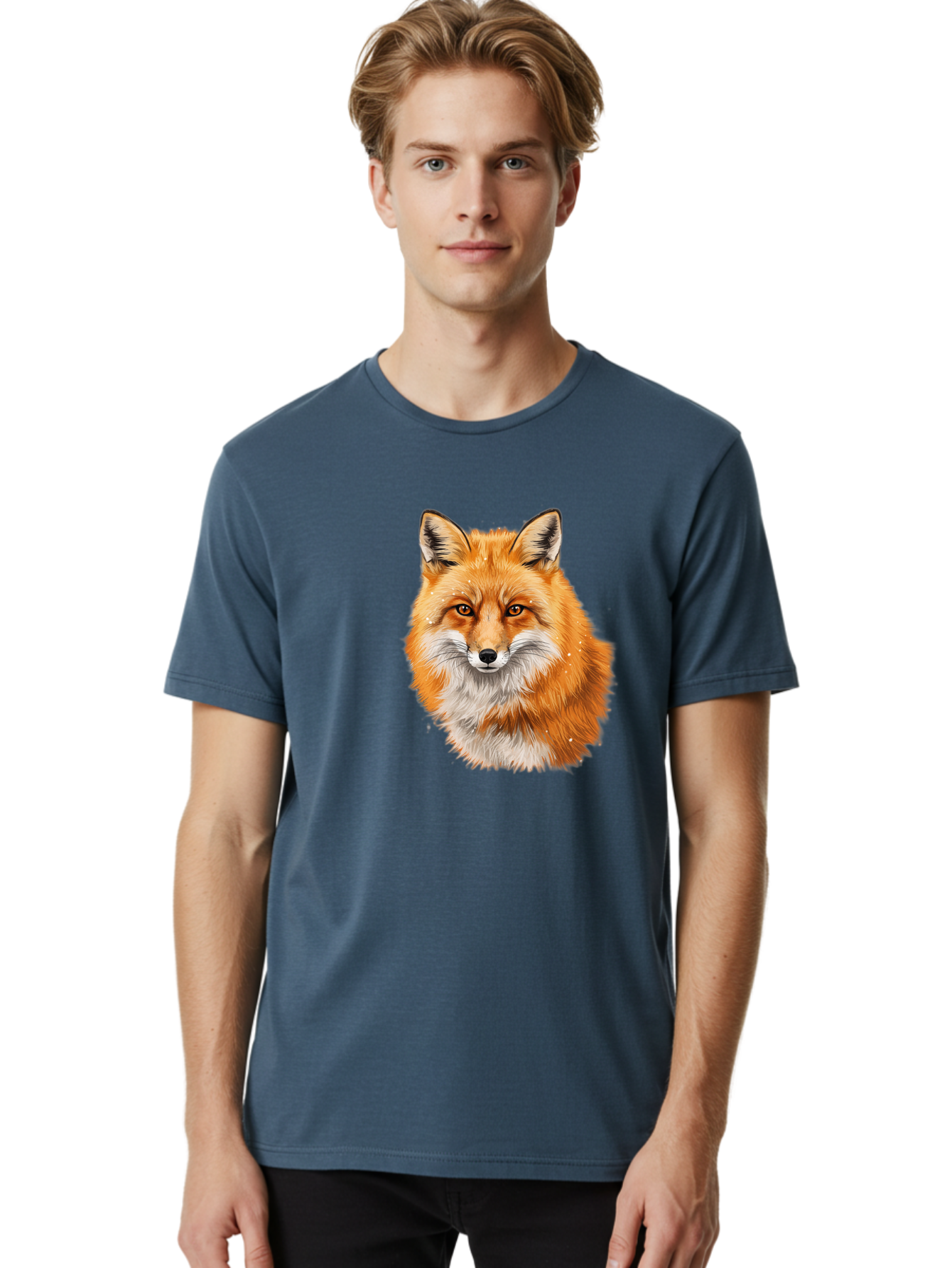 Red-Fox-2 Men'S Graphic Tee, 100% Cotton, Comfortable Casual Summer Wear, Machine Washable, Vintage Camera, Old Camera, Antique Camera, Black Camera, Classic Photography, Photography Equipment, Nostalgic Device, Film Camera, Camera Art Baf452