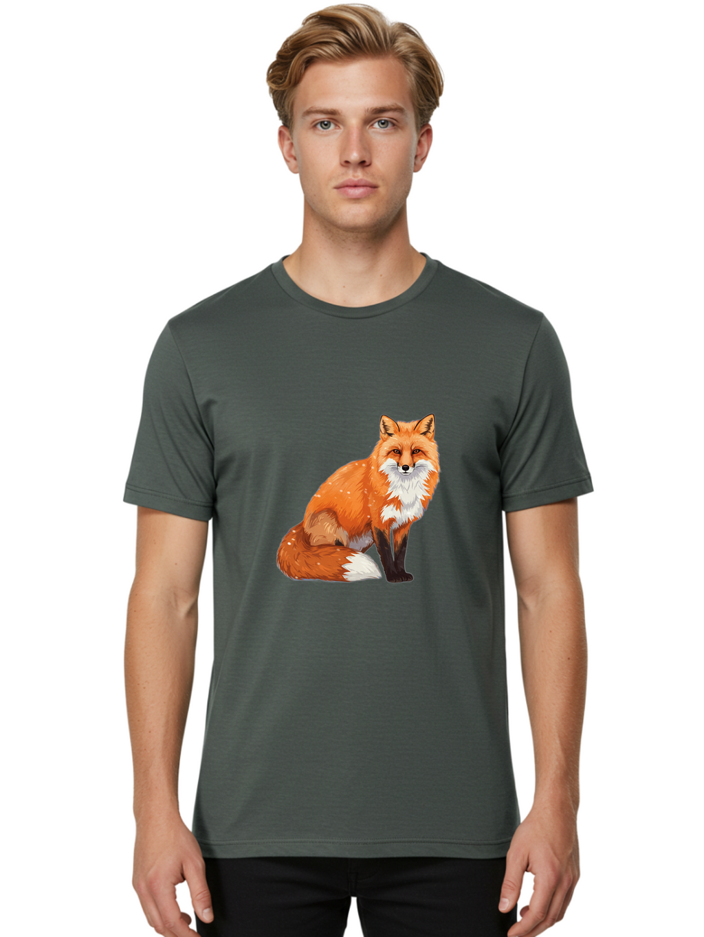 Red-Fox-3 Men'S Graphic Tee, 100% Cotton, Comfortable Casual Summer Wear, Machine Washable, Vintage Camera, Old Camera, Antique Camera, Black Camera, Classic Photography, Photography Equipment, Nostalgic Device, Film Camera, Camera Art Baf453
