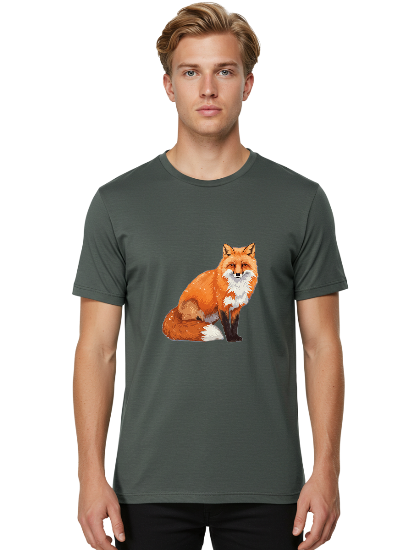 Red-Fox-3 Men'S Graphic Tee, 100% Cotton, Comfortable Casual Summer Wear, Machine Washable, Vintage Camera, Old Camera, Antique Camera, Black Camera, Classic Photography, Photography Equipment, Nostalgic Device, Film Camera, Camera Art Baf453
