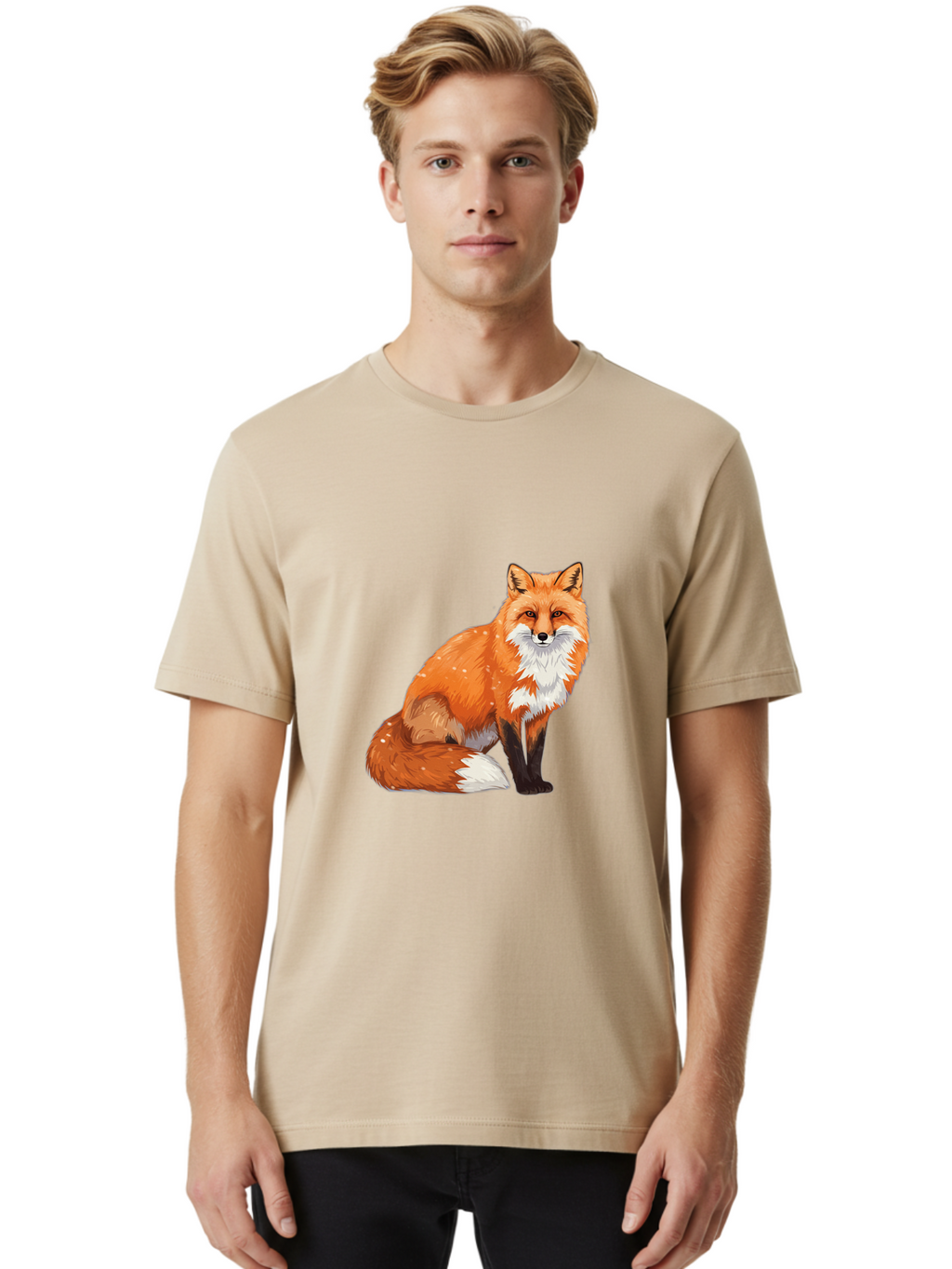 Red-Fox-3 Men'S Graphic Tee, 100% Cotton, Comfortable Casual Summer Wear, Machine Washable, Vintage Camera, Old Camera, Antique Camera, Black Camera, Classic Photography, Photography Equipment, Nostalgic Device, Film Camera, Camera Art Baf453