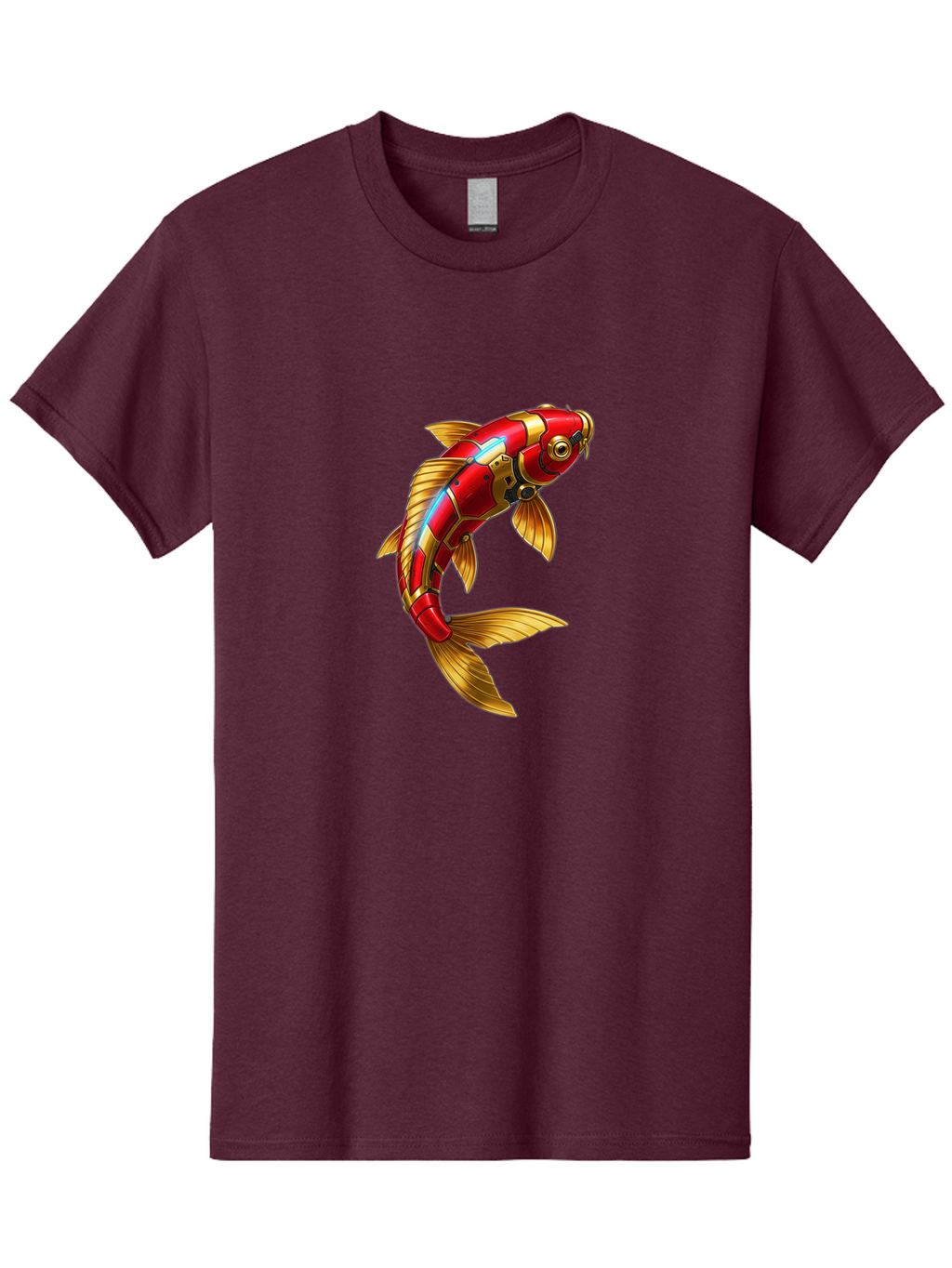 Red-Koi-Fish-Robot Men'S Graphic Tee, 100% Cotton, Comfortable Casual Summer Wear, Machine Washable, Vintage Camera, Old Camera, Antique Camera, Black Camera, Classic Photography, Photography Equipment, Nostalgic Device, Film Camera, Baf456
