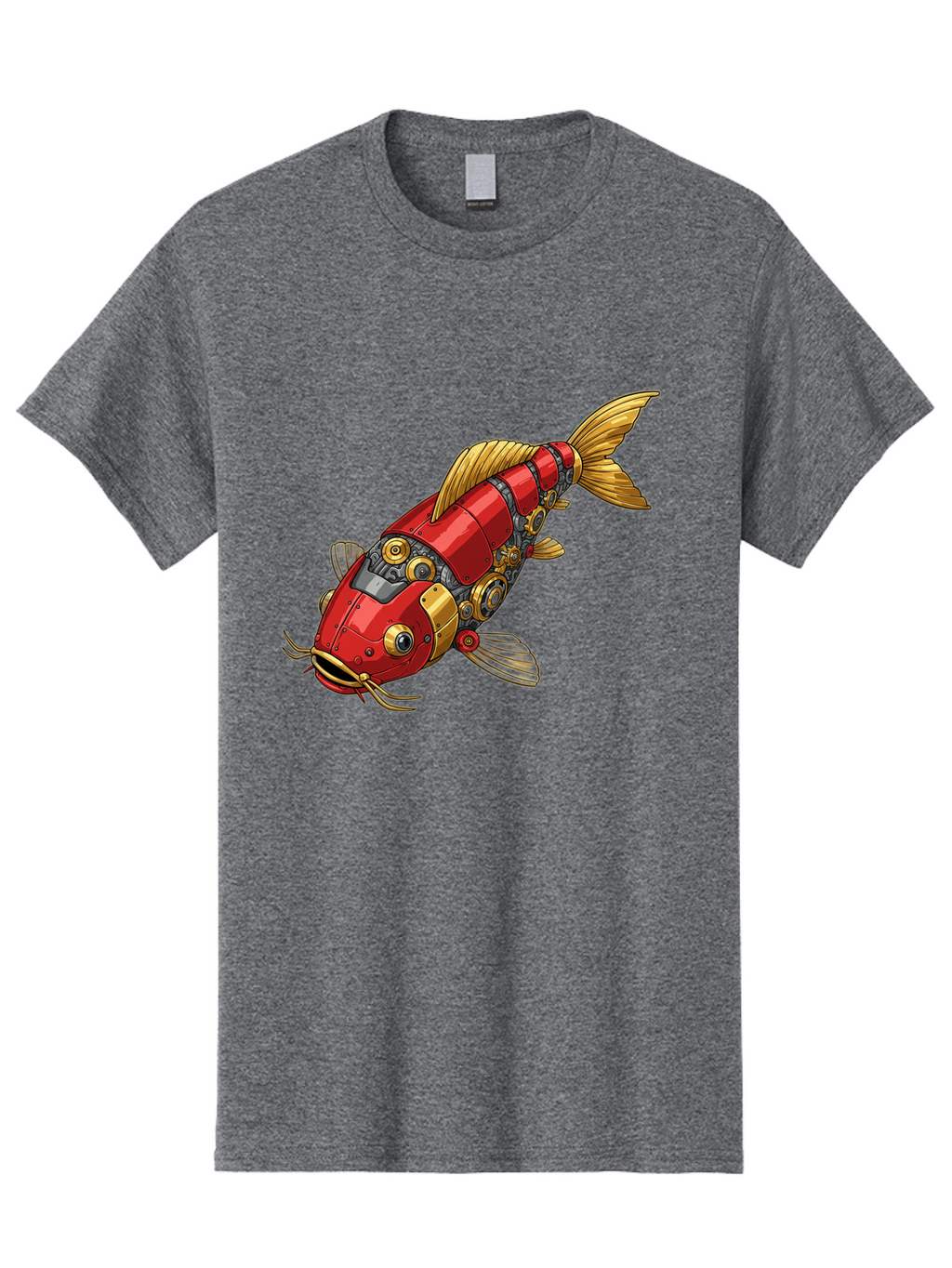 Red-Mechanical-Fish Men'S Graphic Tee, 100% Cotton, Comfortable Casual Summer Wear, Machine Washable, Vintage Camera, Old Camera, Antique Camera, Black Camera, Classic Photography, Photography Equipment, Nostalgic Device, Film Camera, Baf458