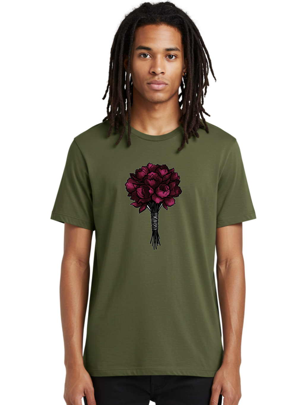 Red-Roses-Bouquet Men'S Graphic Tee, 100% Cotton, Comfortable Casual Summer Wear, Machine Washable, Vintage Camera, Old Camera, Antique Camera, Black Camera, Classic Photography, Photography Equipment, Nostalgic Device, Film Camera, Camera Art Baf460