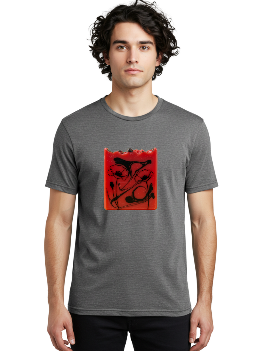 Red-Soap-With-Floral-Design Men'S Graphic Tee, 100% Cotton, Comfortable Casual Summer Wear, Machine Washable, Vintage Camera, Old Camera, Antique Camera, Black Camera, Classic Photography, Photography Equipment, Nostalgic Device, Film Camera, Baf461
